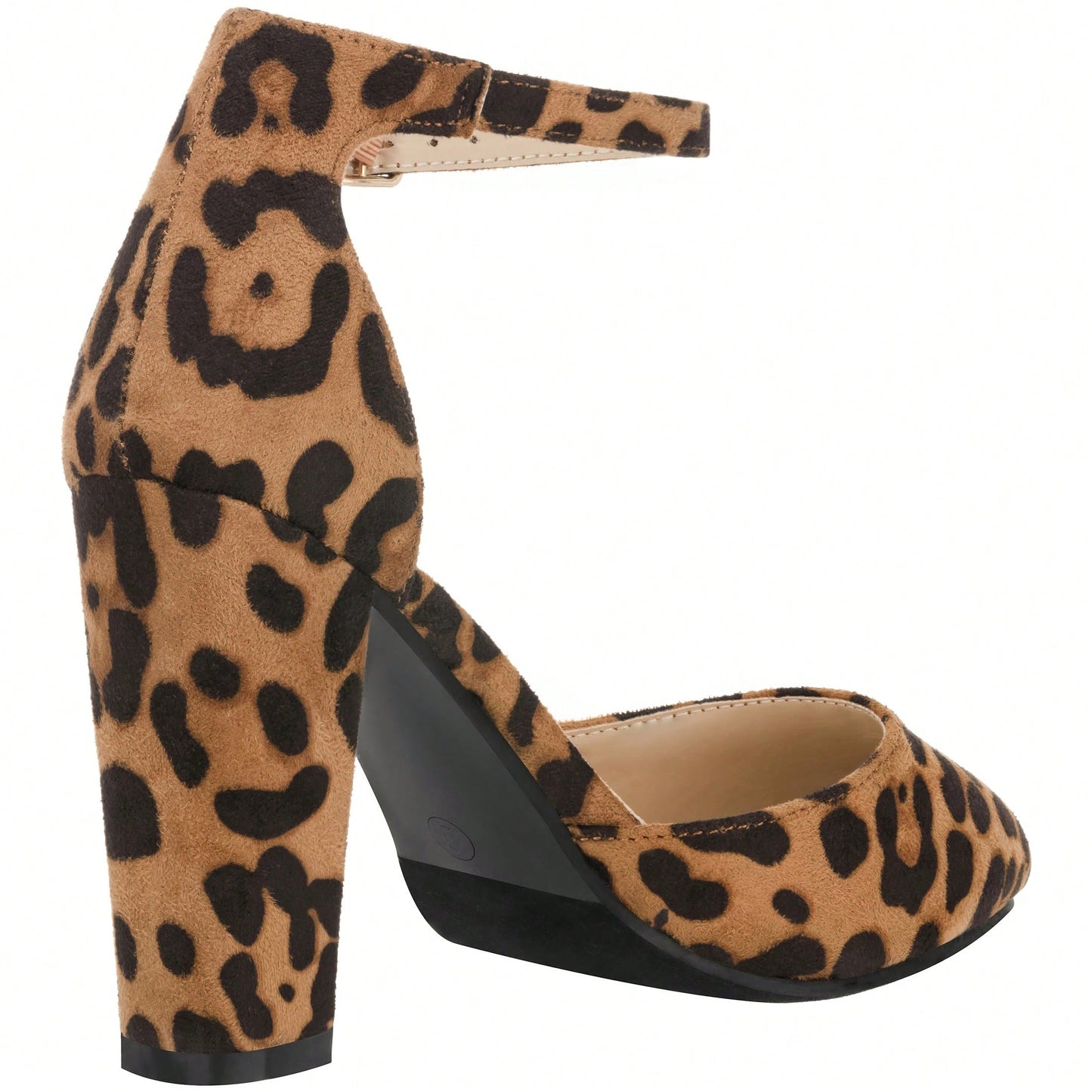 Women Point Toe Chunky Heeled Pumps Ankle Strap Pumps High Heel Ankle Strap Pump
