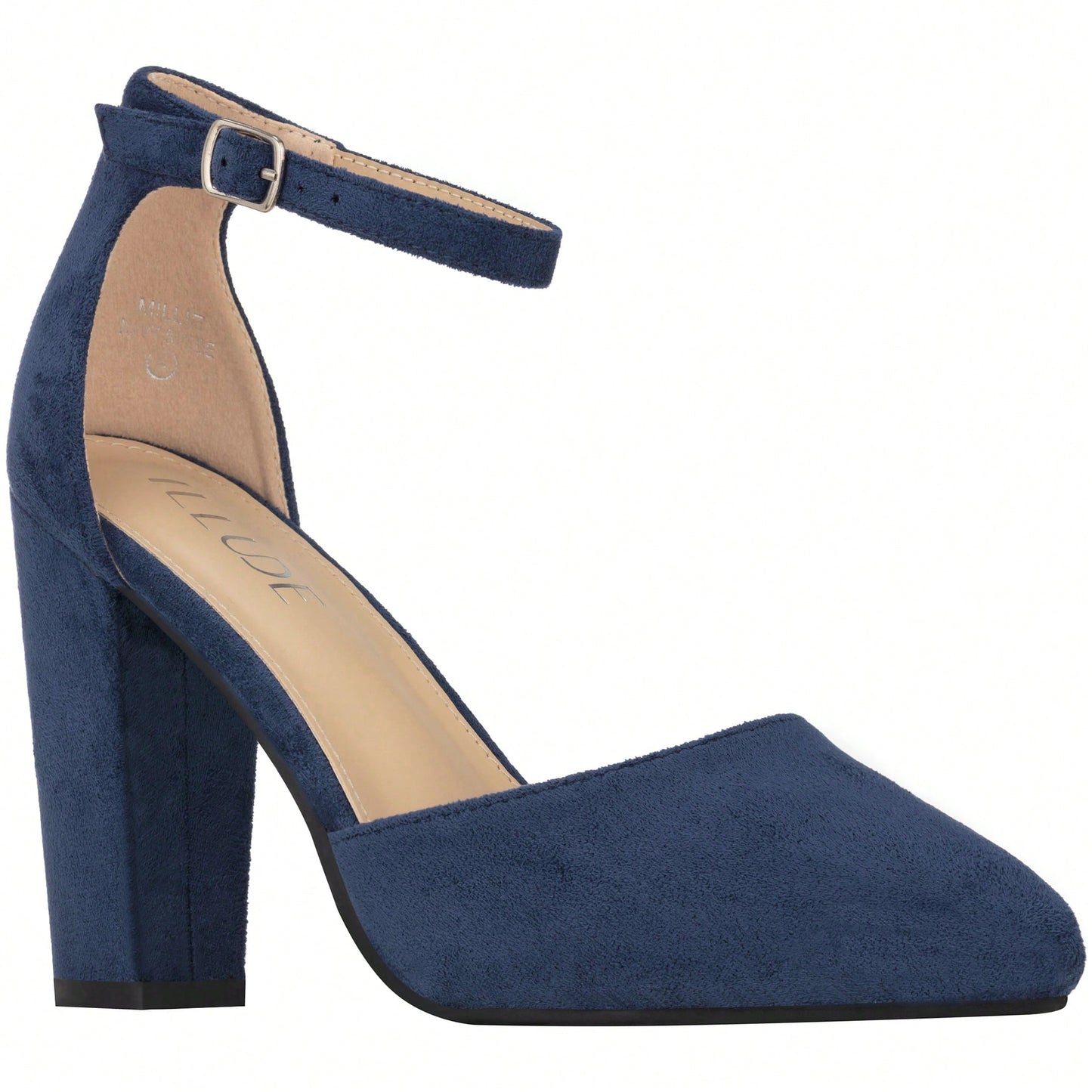 Women Point Toe Chunky Heeled Pumps Ankle Strap Pumps High Heel Ankle Strap Pump