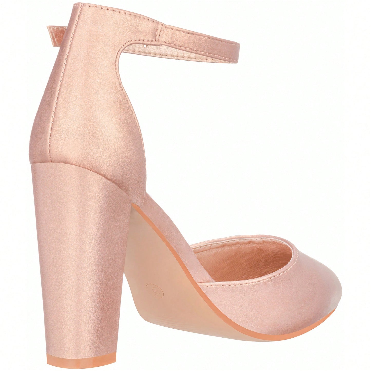 Women Point Toe Chunky Heeled Pumps Ankle Strap Pumps High Heel Ankle Strap Pump