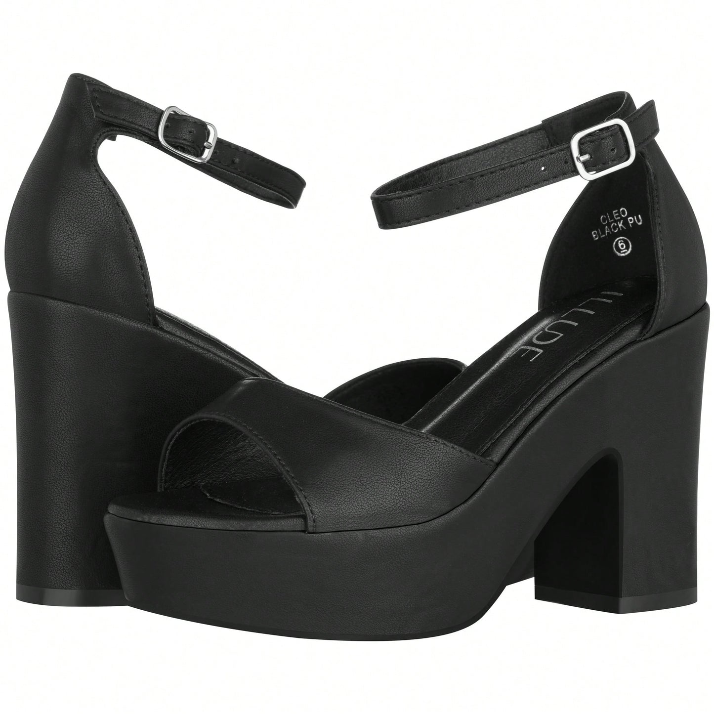 Women Platform Chunky Heeled Sandals Ankle Strap Sexy Open Toe Heels Chunky Block Platform Wedge Sandals
