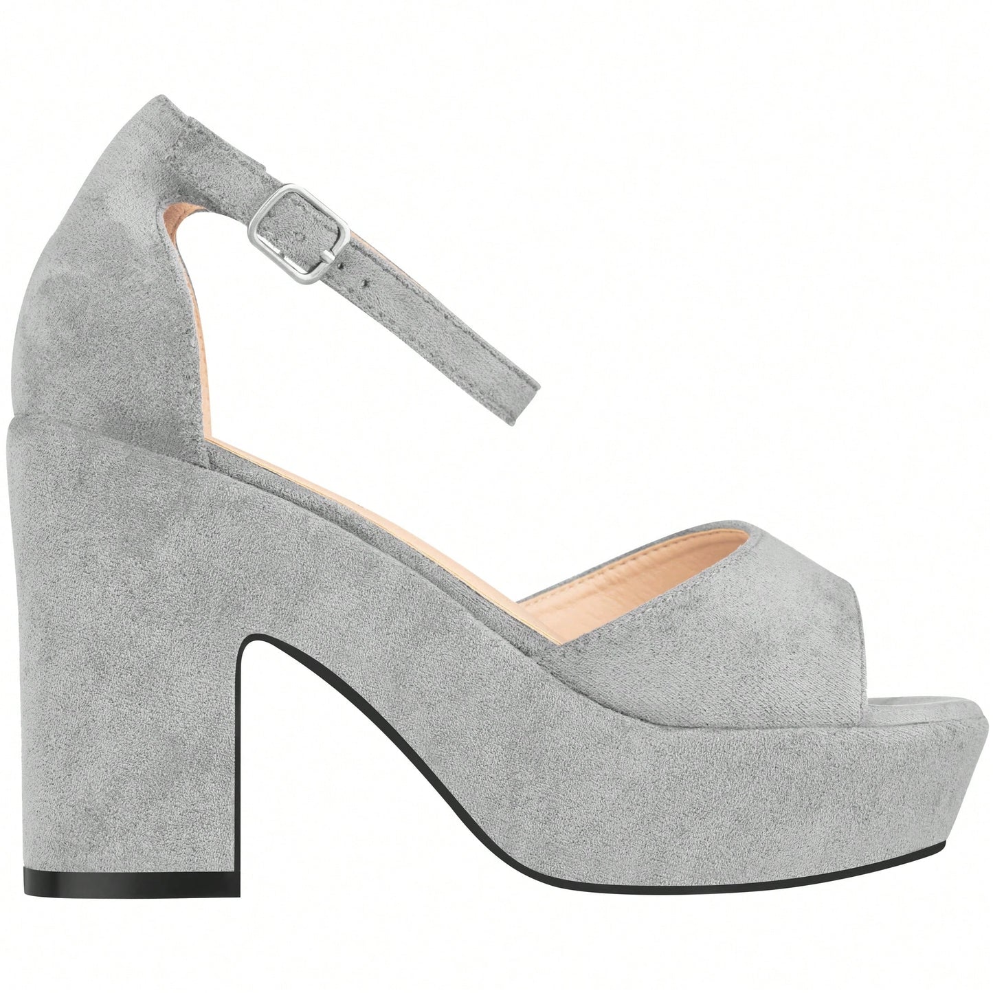 Women Platform Chunky Heeled Sandals Ankle Strap Sexy Open Toe Heels Chunky Block Platform Wedge Sandals