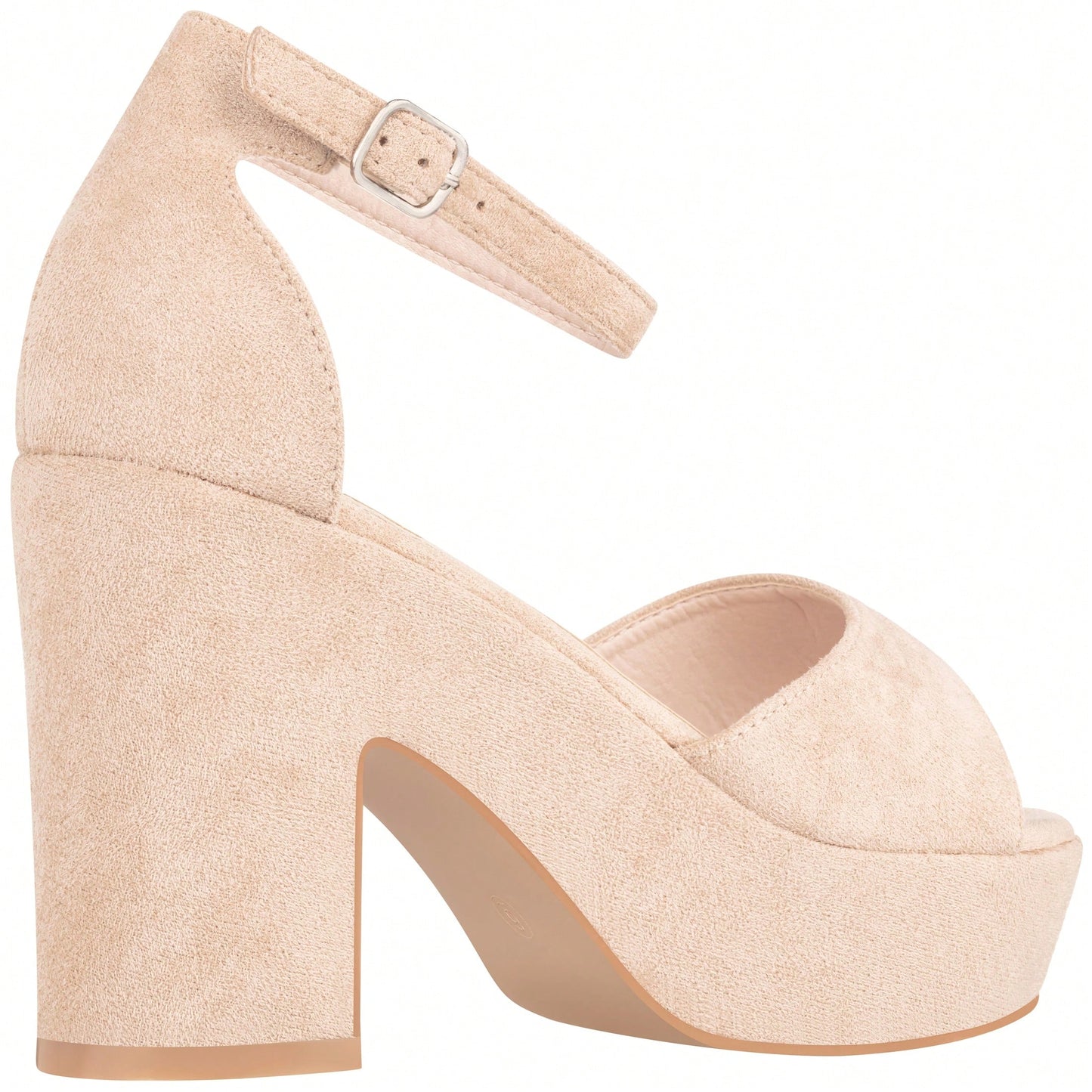 Women Platform Chunky Heeled Sandals Ankle Strap Sexy Open Toe Heels Chunky Block Platform Wedge Sandals Suede