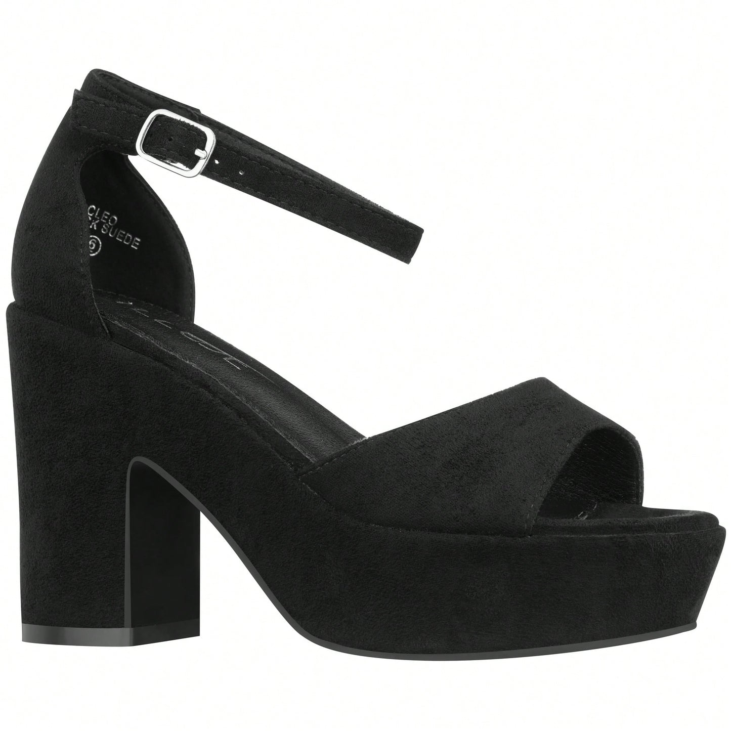 Women Platform Chunky Heeled Sandals Ankle Strap Sexy Open Toe Heels Chunky Block Platform Wedge Sandals Suede