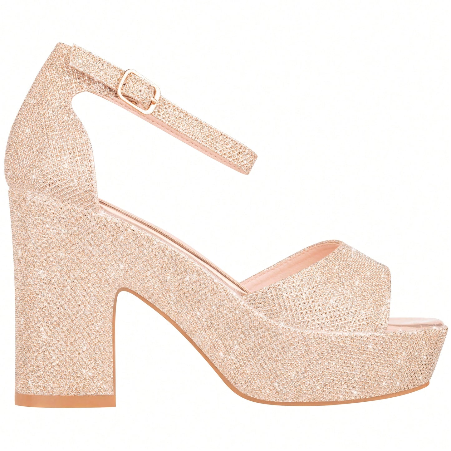 Women Platform Chunky Heeled Sandals Ankle Strap Sexy Open Toe Heels Chunky Block Platform Wedge Sandals