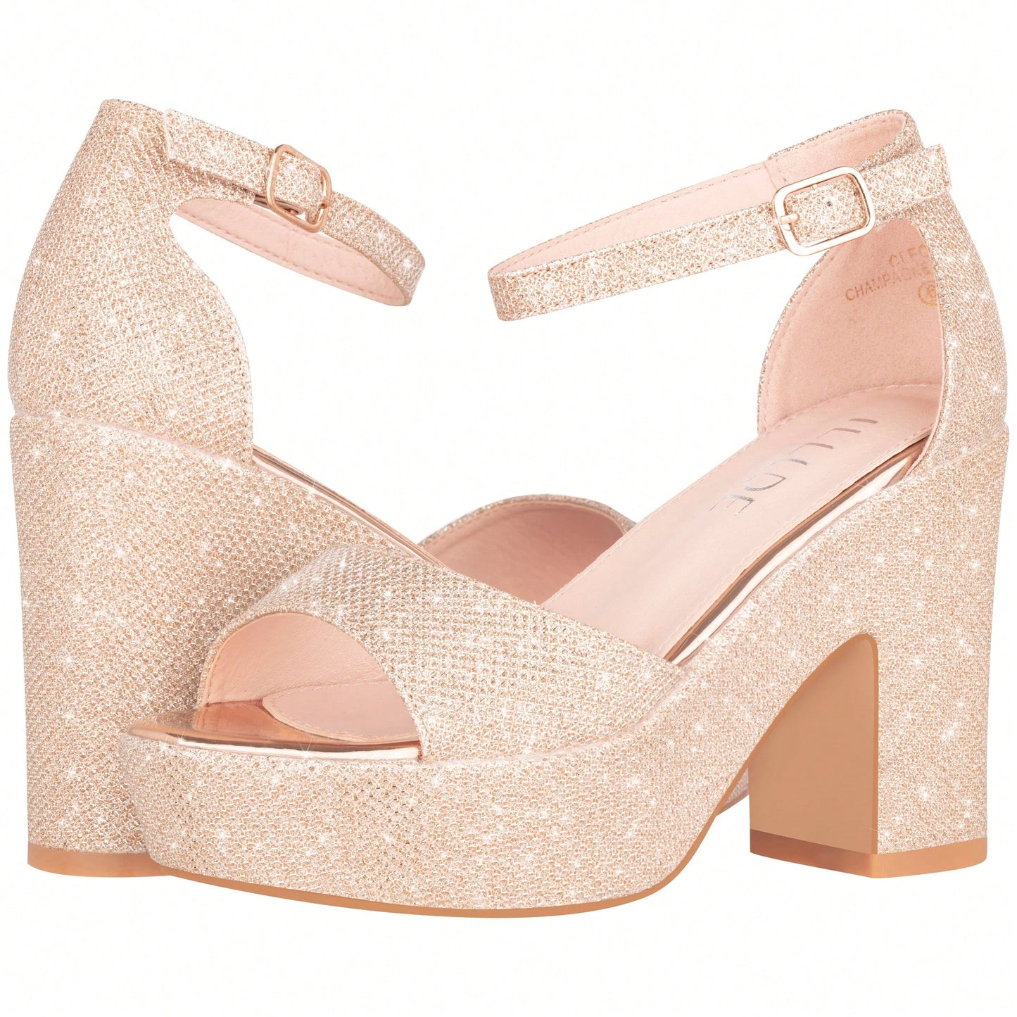 Women Platform Chunky Heeled Sandals Ankle Strap Sexy Open Toe Heels Chunky Block Platform Wedge Sandals