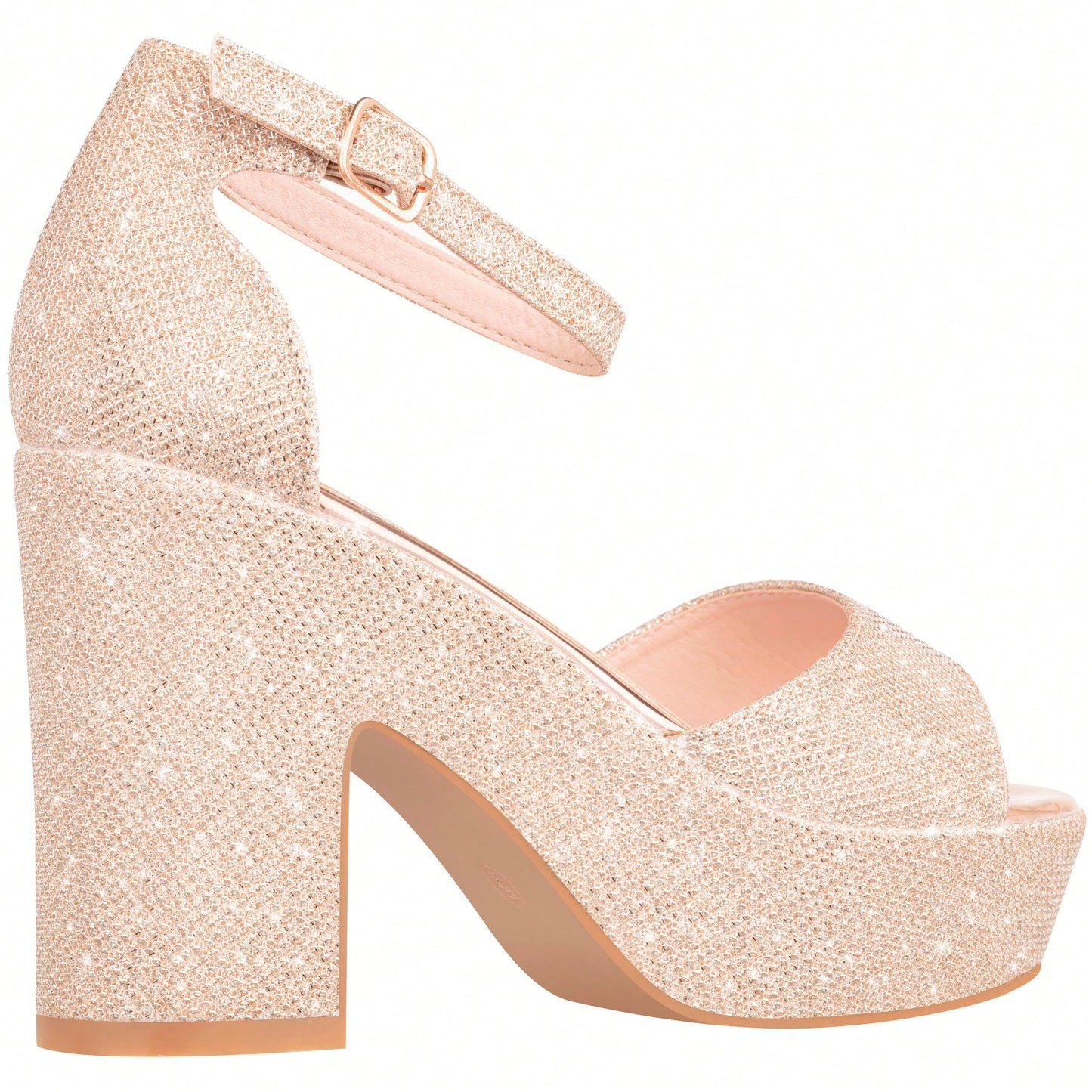 Women Platform Chunky Heeled Sandals Ankle Strap Sexy Open Toe Heels Chunky Block Platform Wedge Sandals