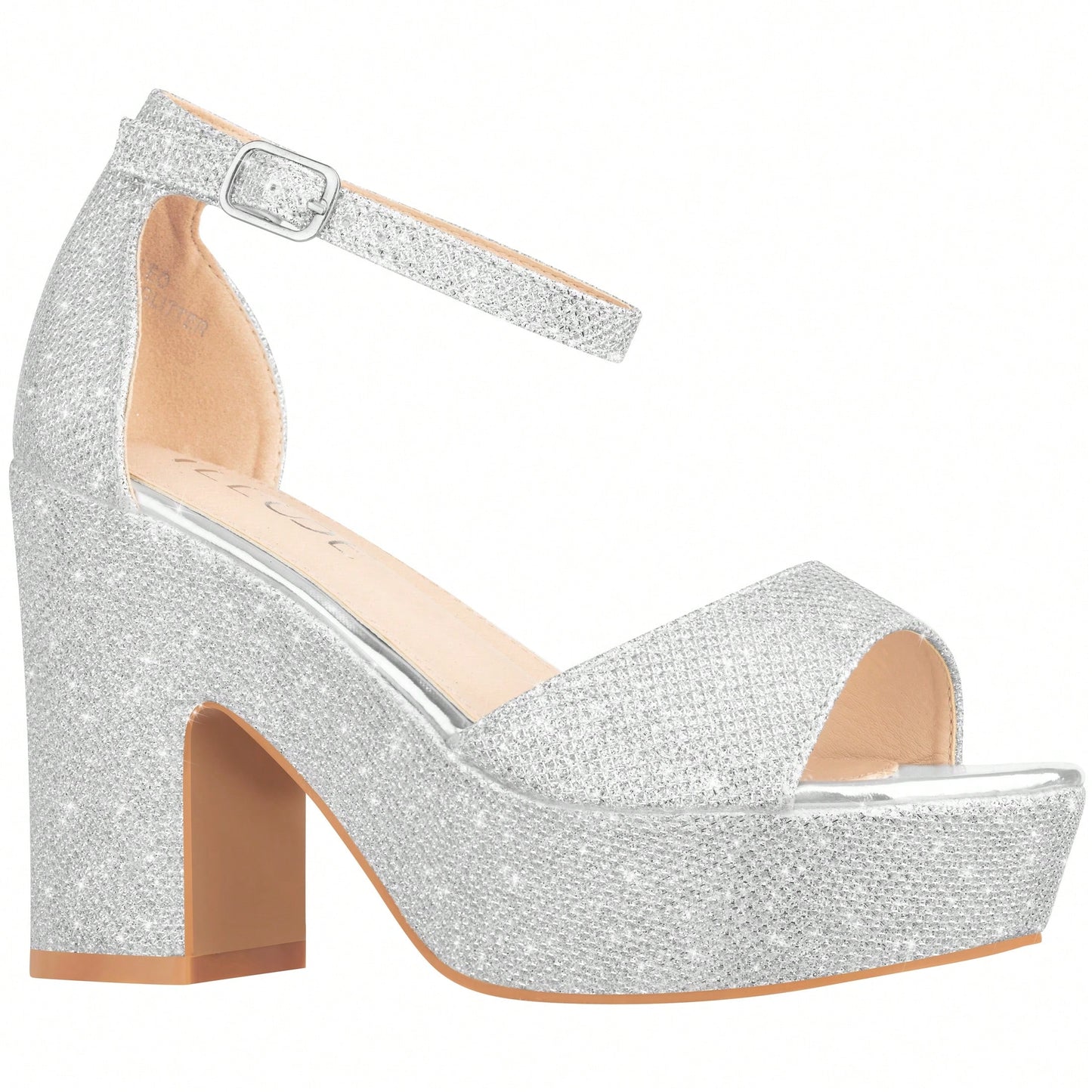 Women Platform Chunky Heeled Sandals Ankle Strap Sexy Open Toe Heels Chunky Block Platform Wedge Sandals Suede