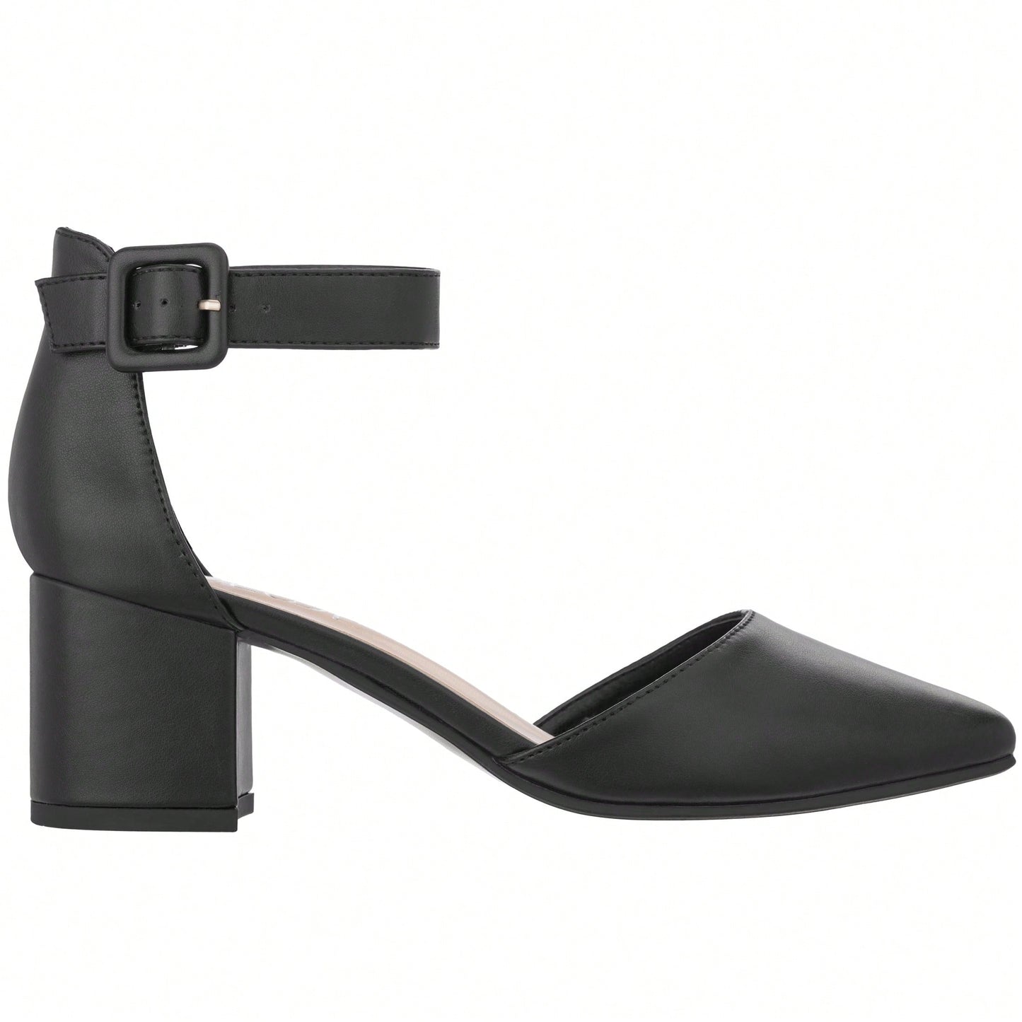 Women Point Toe Chunky Heeled Ankle Strap Pumps Fashionable Pointed Toe Ankle Strap Stiletto Heels Elegant Pumps