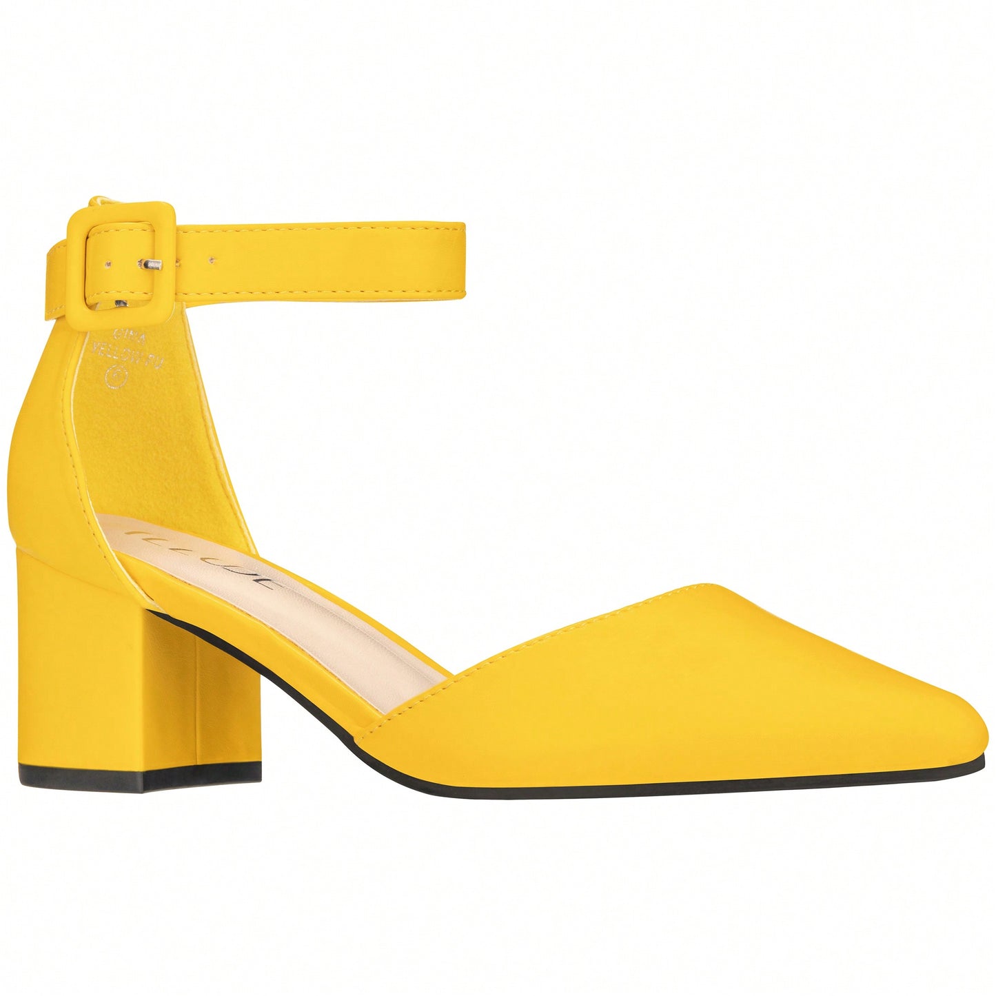 Women Point Toe Chunky Heeled Ankle Strap Pumps Fashionable Pointed Toe Ankle Strap Stiletto Heels Elegant Pumps