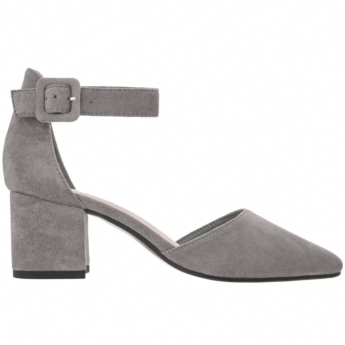 Women Point Toe Chunky Heeled Ankle Strap Pumps Fashionable Pointed Toe Ankle Strap Stiletto Heels Elegant Pumps