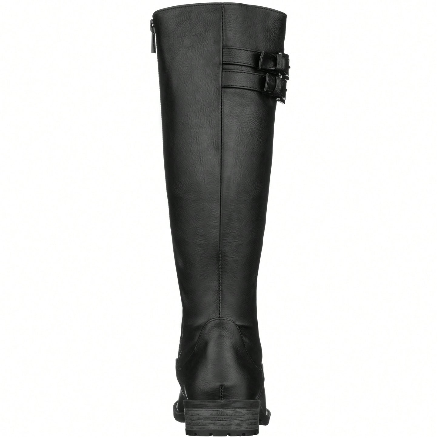 Women's Knee High Riding Boot Lace Up Boot Fashionable Buckle Wide Calf Knee High Combat Boot