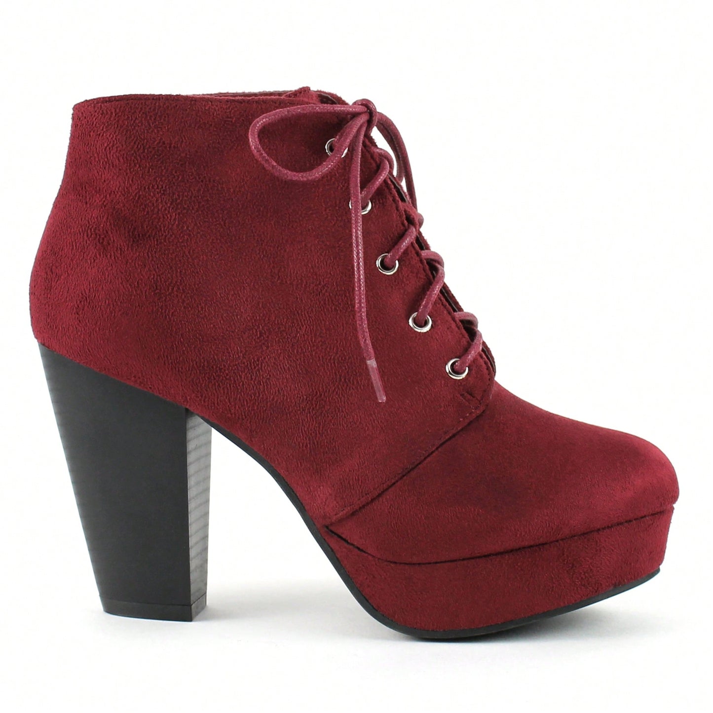 Women Chunky Heeled Boots High Heel Platform Boots Fashion Chunky Heel Booties High Heel Boots Chunky Heel Round Toe Ankle Boots Lace-Up Punk Style Boots