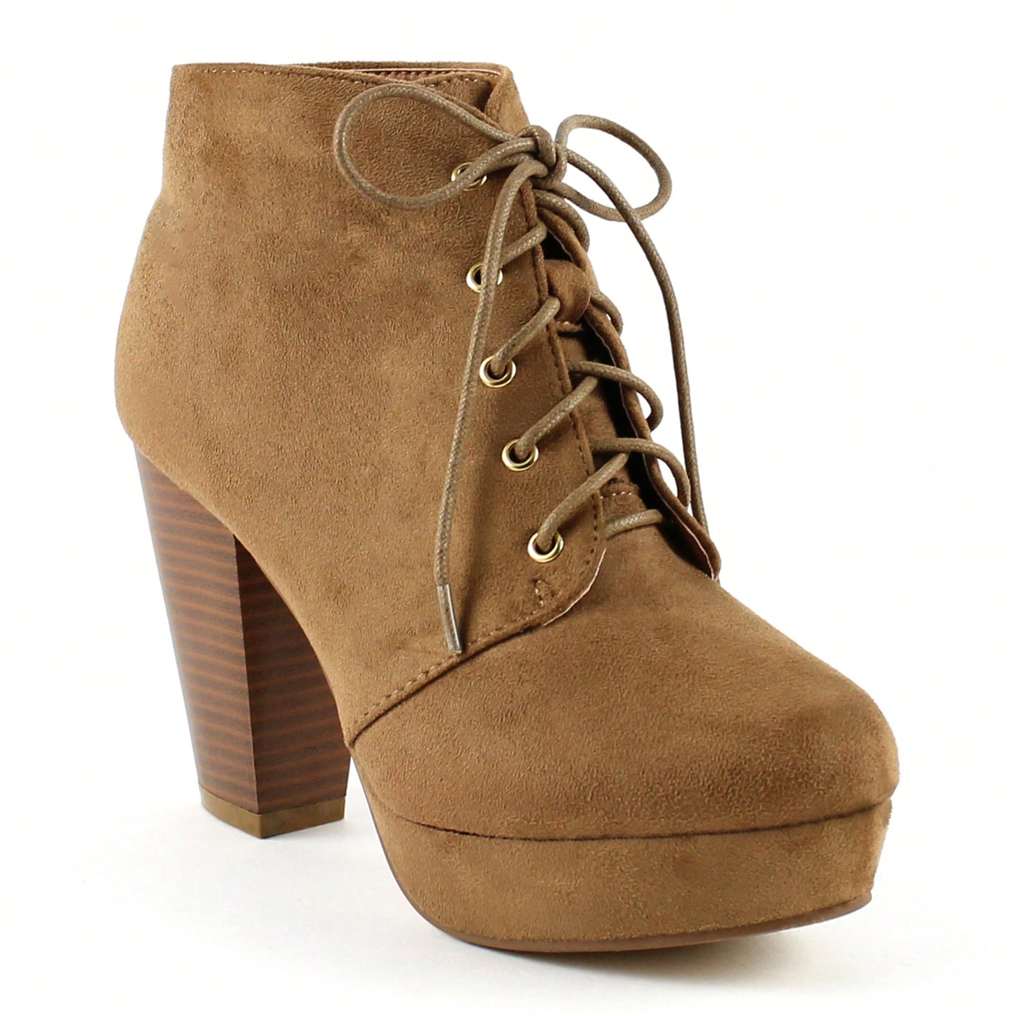 Women Chunky Heeled Boots High Heel Platform Boots Fashion Chunky Heel Booties High Heel Boots Chunky Heel Round Toe Ankle Boots Lace-Up Punk Style Boots