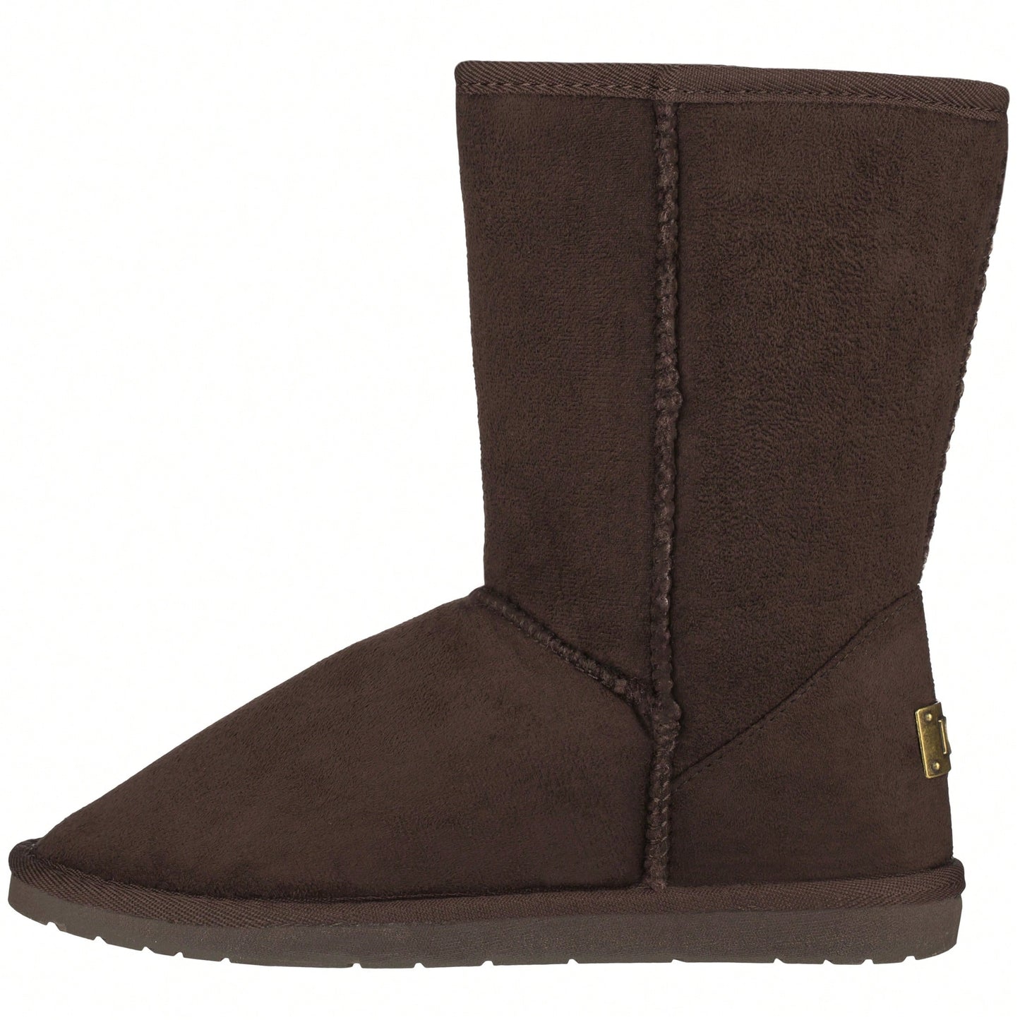 Women's Snow Boots Fleece Lined Solid Color Mid-Calf Flat Snow Boots For Winter Mid Calf Short Snow Boots