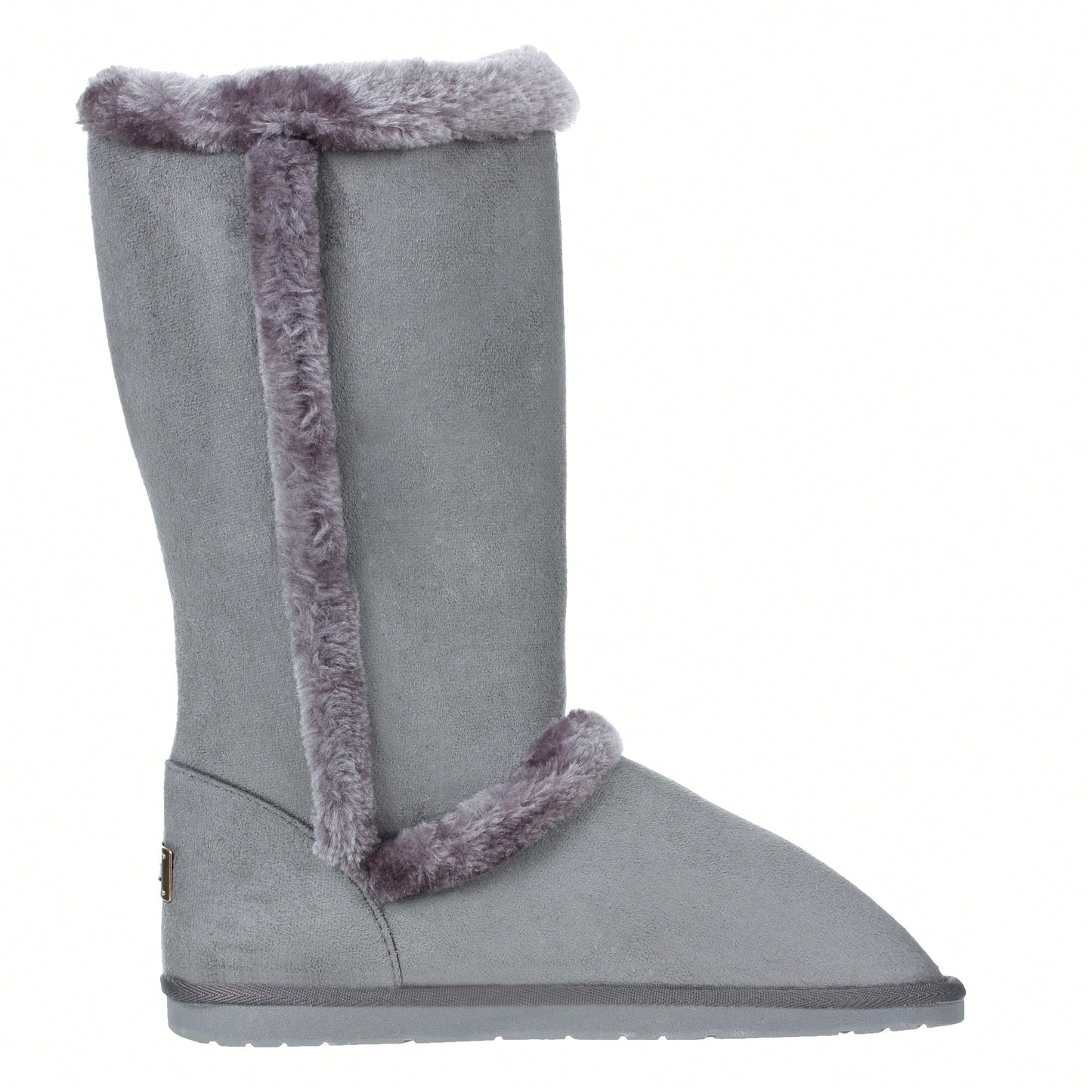 Women's Snow Boots Fleece Lined Solid Color Mid-Calf Flat Snow Boots For Winter Mid Calf Winter Snow Boots With Buckle