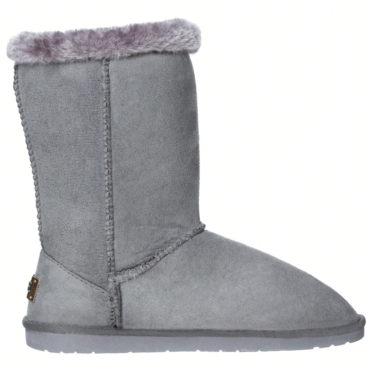 Women's Snow Boots Fleece Lined Solid Color Mid-Calf Flat Snow Boots For Winter Mid Calf Short Snow Boots Warm Fur Lined Winter Boots With Buttons