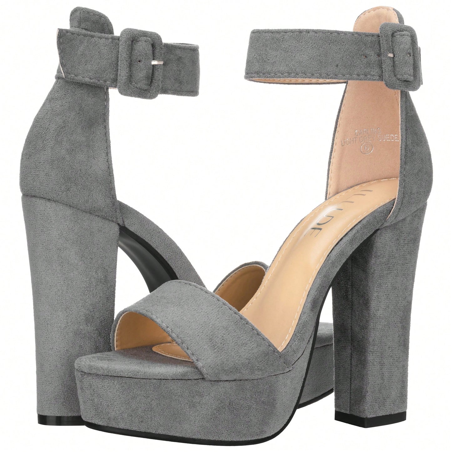 Women High Heel Chunky Heeled Sandals Platform Heels Ankle Strap Sandals Open Toe Heels Chunky Block Dressy Pumps Sandals High Heel Chunky Block Platform Heels