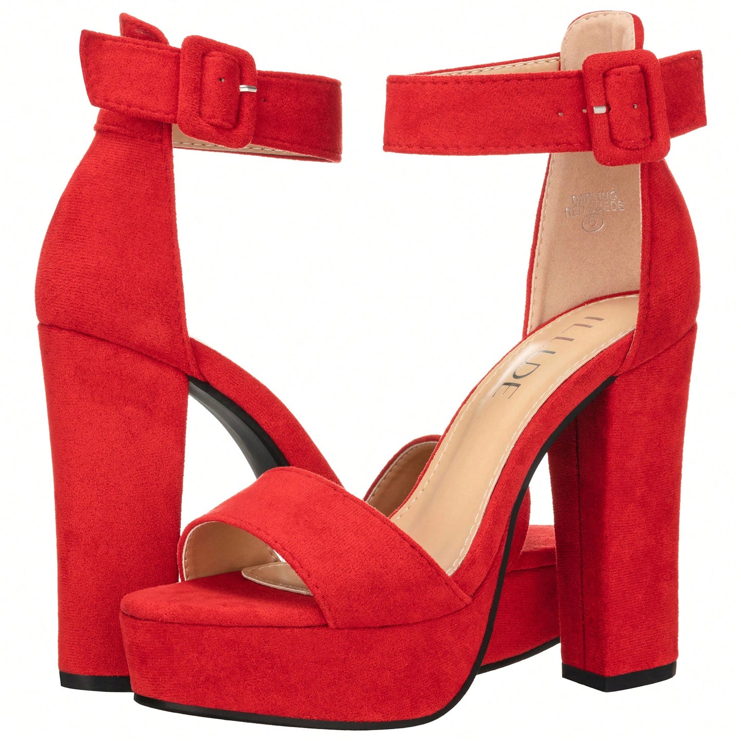Women High Heel Chunky Heeled Sandals Platform Heels Ankle Strap Sandals Open Toe Heels Chunky Block Dressy Pumps Sandals High Heel Chunky Block Platform Heels