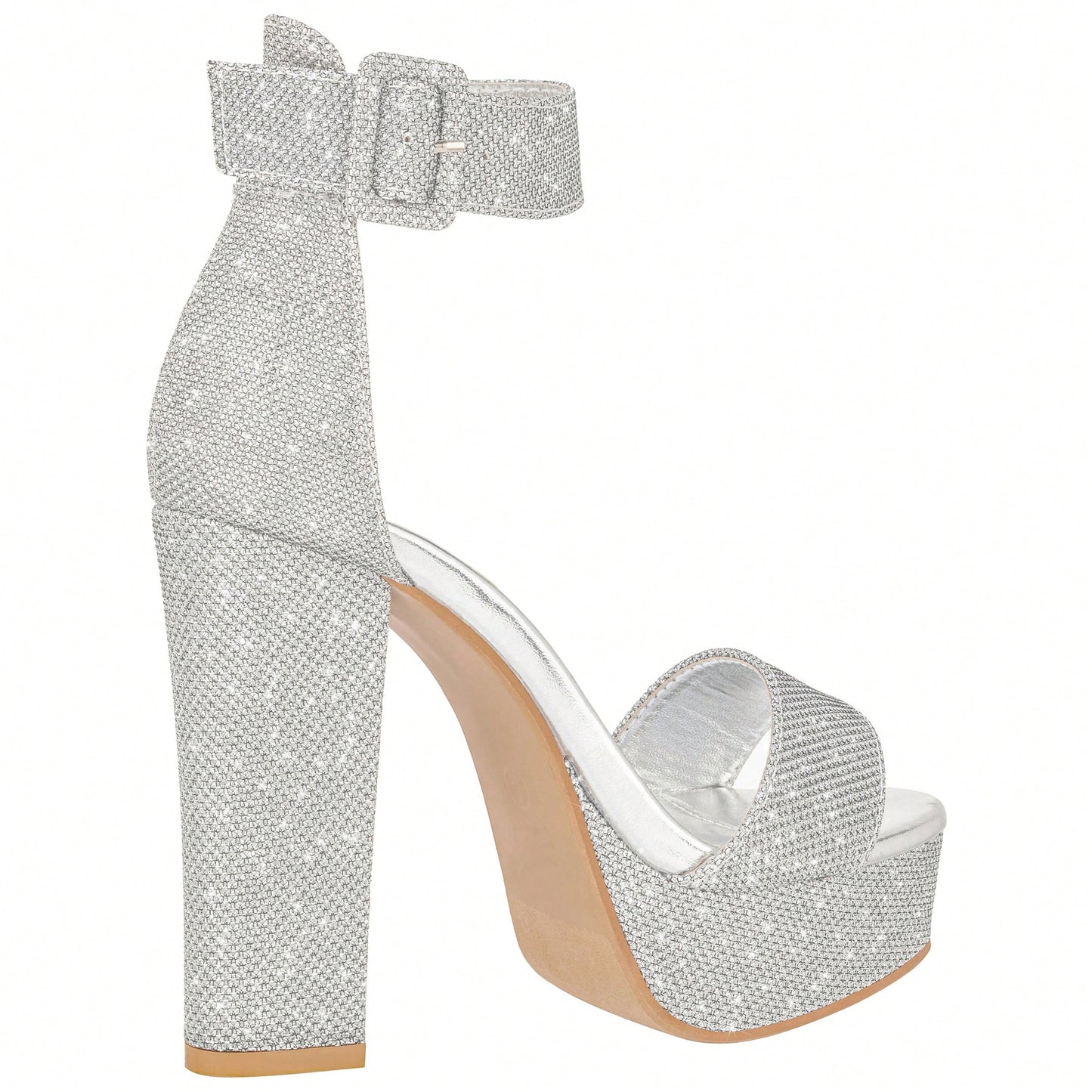 Women High Heel Chunky Heeled Sandals Platform Heels Ankle Strap Sandals Open Toe Heels Chunky Block Dressy Pumps Sandals High Heel Chunky Block Platform Heels