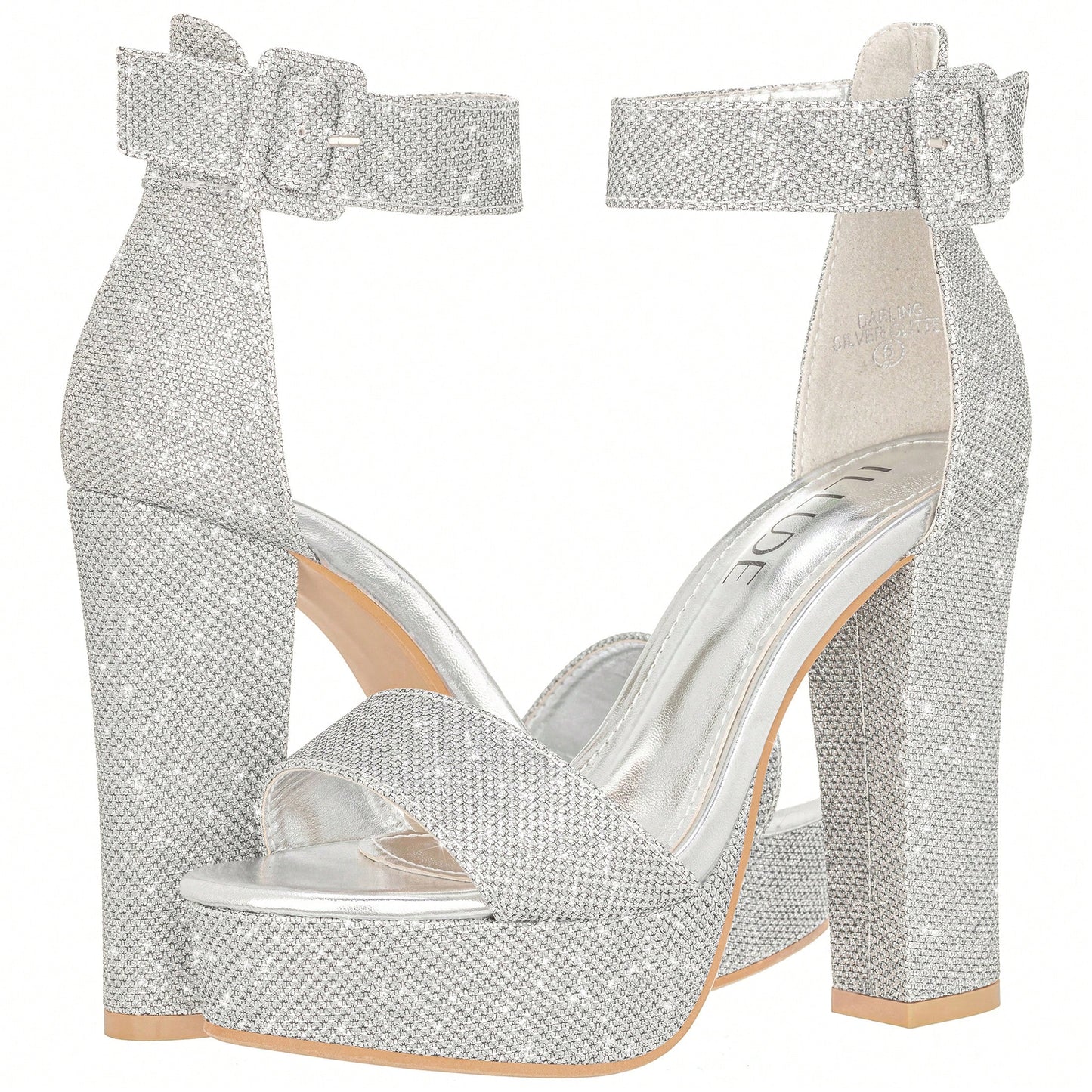 Women High Heel Chunky Heeled Sandals Platform Heels Ankle Strap Sandals Open Toe Heels Chunky Block Dressy Pumps Sandals High Heel Chunky Block Platform Heels