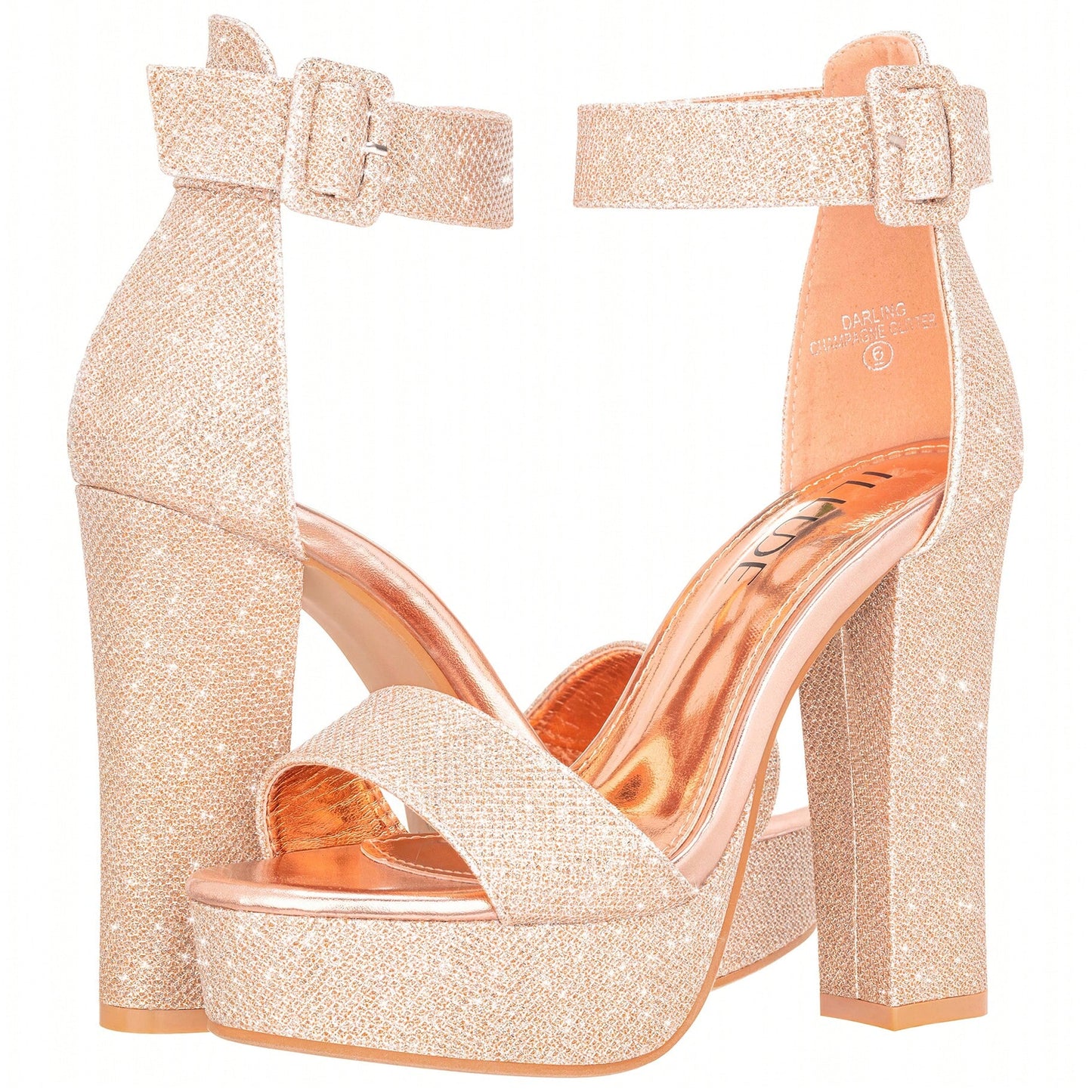 Women High Heel Chunky Heeled Sandals Platform Heels Ankle Strap Sandals Open Toe Heels Chunky Block Dressy Pumps Sandals High Heel Chunky Block Platform Heels