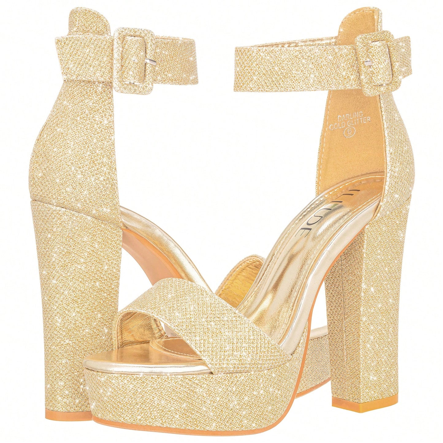 Women High Heel Chunky Heeled Sandals Platform Heels Ankle Strap Sandals Open Toe Heels Chunky Block Dressy Pumps Sandals High Heel Chunky Block Platform Heels
