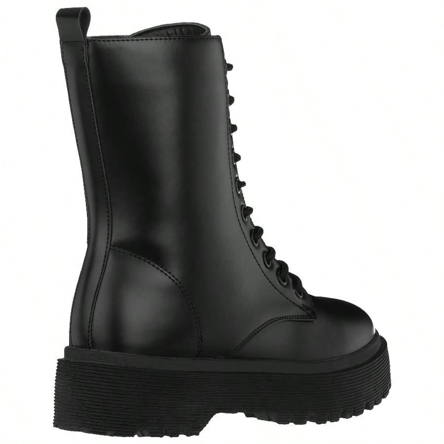 Women Lace-Up Front Combat Boots Fashionable Round Toe Low Heel Boots Chunky Platform Combat Boot Short Boots With Thick Sole Bottom Ankle Boots