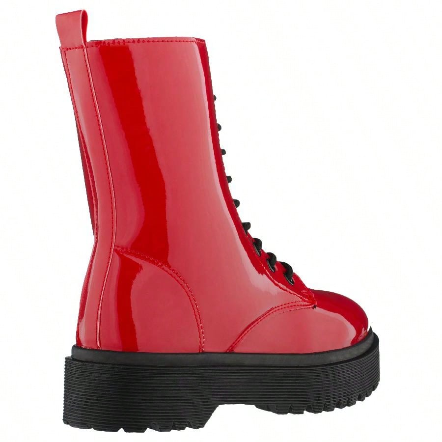 Women Lace-Up Front Combat Boots Fashionable Round Toe Low Heel Boots Chunky Platform Combat Boot Short Boots With Thick Sole Bottom Ankle Boots