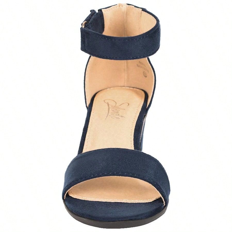 Women Chunky Heeled Ankle Strap Sandals Elegant Open Toe Sandals Ankle Strap Heeled Sandals
