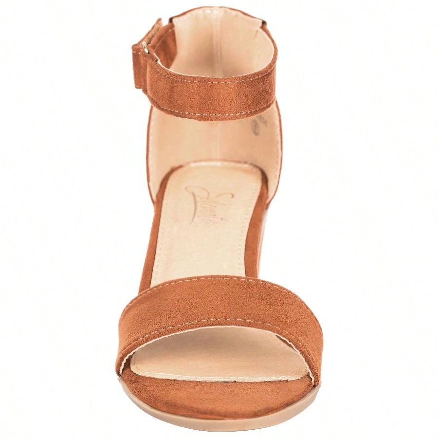 Women Chunky Heeled Ankle Strap Sandals Elegant Open Toe Sandals Ankle Strap Heeled Sandals