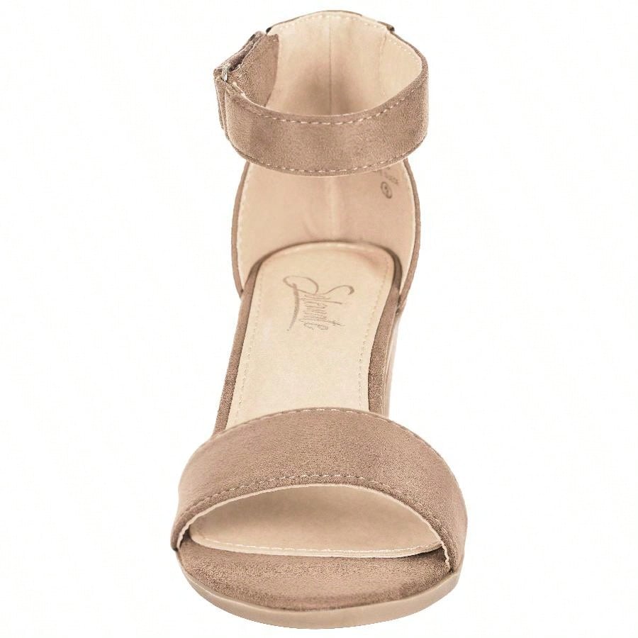 Women Chunky Heeled Ankle Strap Sandals Elegant Open Toe Sandals Ankle Strap Heeled Sandals