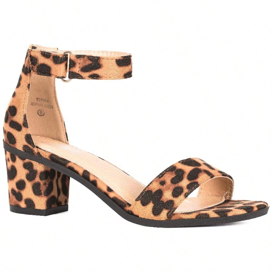 Women Chunky Heeled Ankle Strap Sandals Elegant Open Toe Sandals Ankle Strap Heeled Sandals