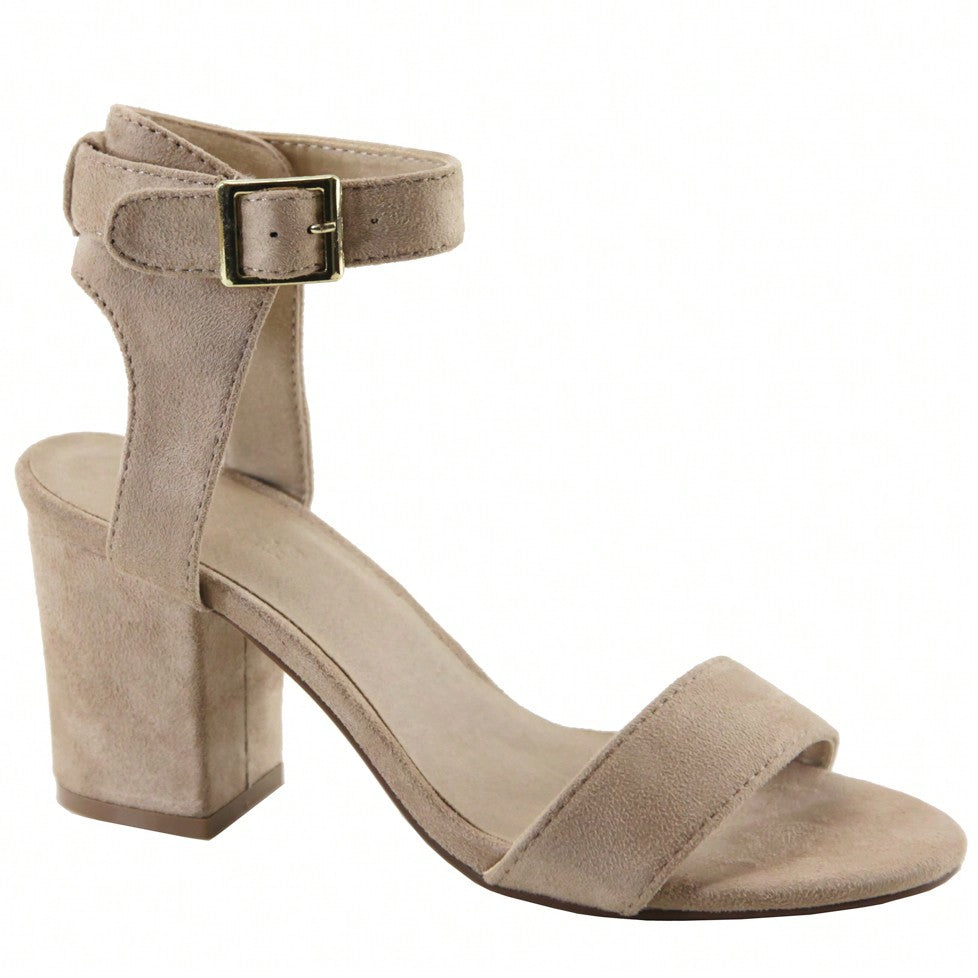 Women Chunky Heeled Ankle Strap Sandals Elegant Open Toe Sandals Ankle Strap Heeled Sandals