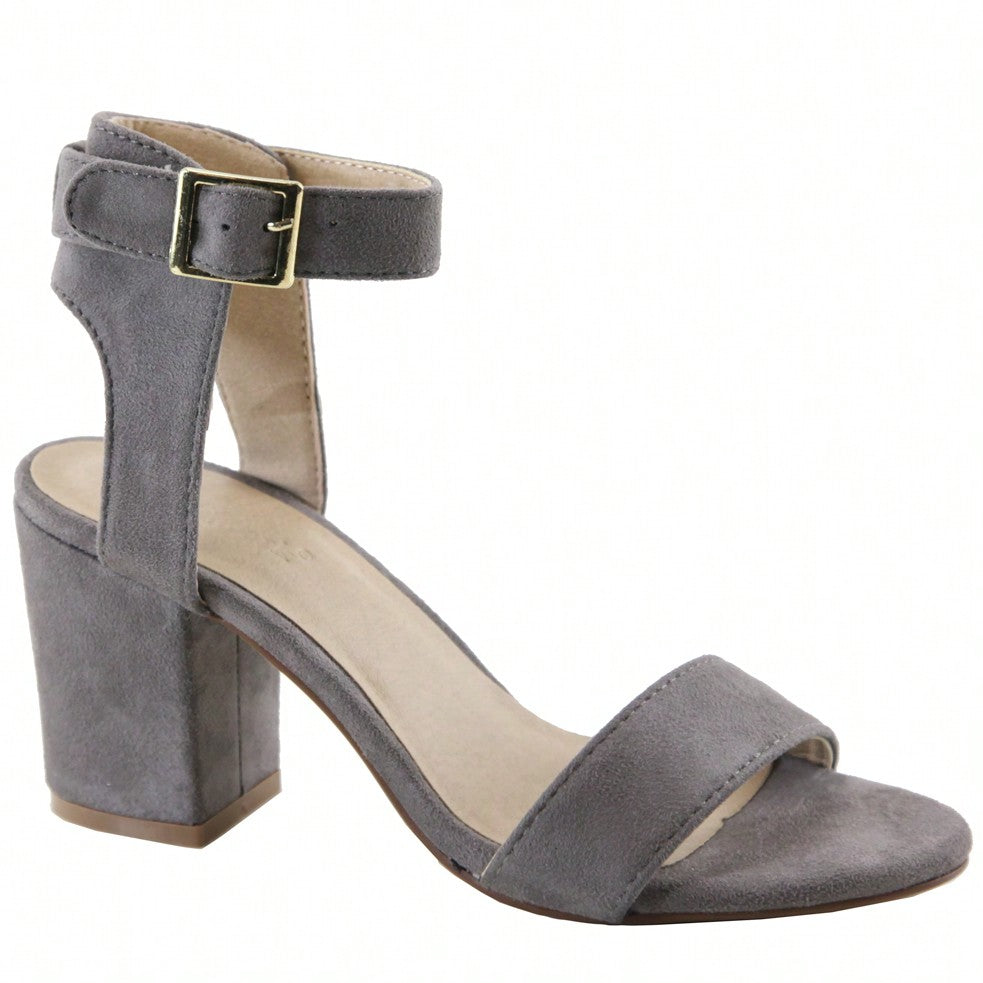 Women Chunky Heeled Ankle Strap Sandals Elegant Open Toe Sandals Ankle Strap Heeled Sandals