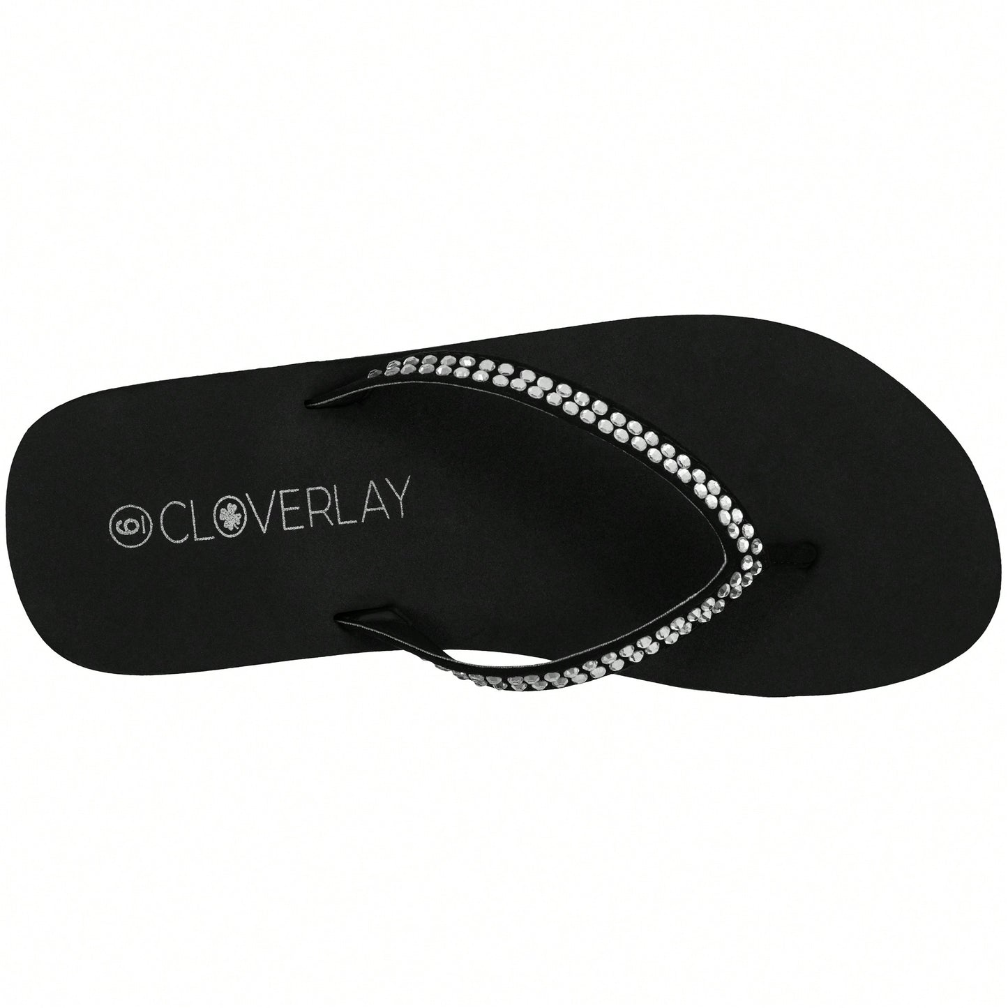 Women Rhinestone Decor Flip Flops Glamorous Summer Flip Flops Toe Post Vacation Fashion Black Flip Flops Summer Fashion Sandals