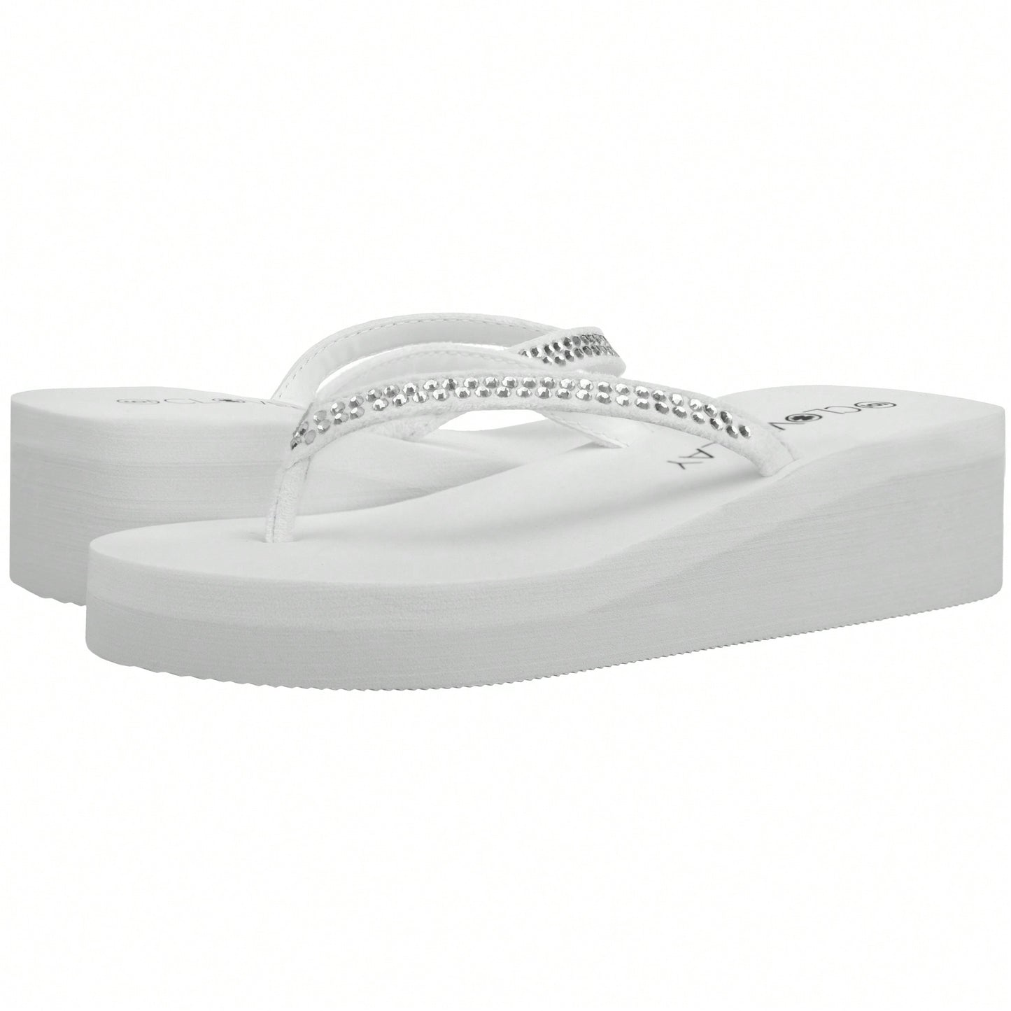 Women Rhinestone Decor Flip Flops Glamorous Summer Flip Flops Toe Post Vacation Fashion Black Flip Flops Summer Fashion Sandals
