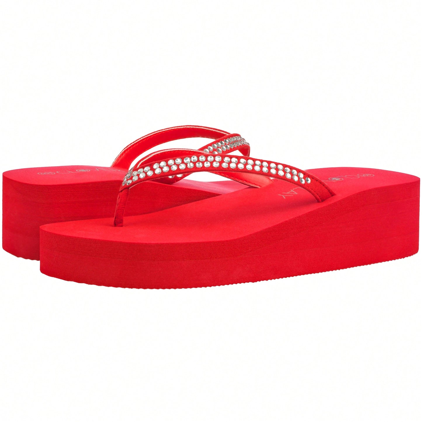 Women Rhinestone Decor Flip Flops Glamorous Summer Flip Flops Toe Post Vacation Fashion Black Flip Flops Summer Fashion Sandals