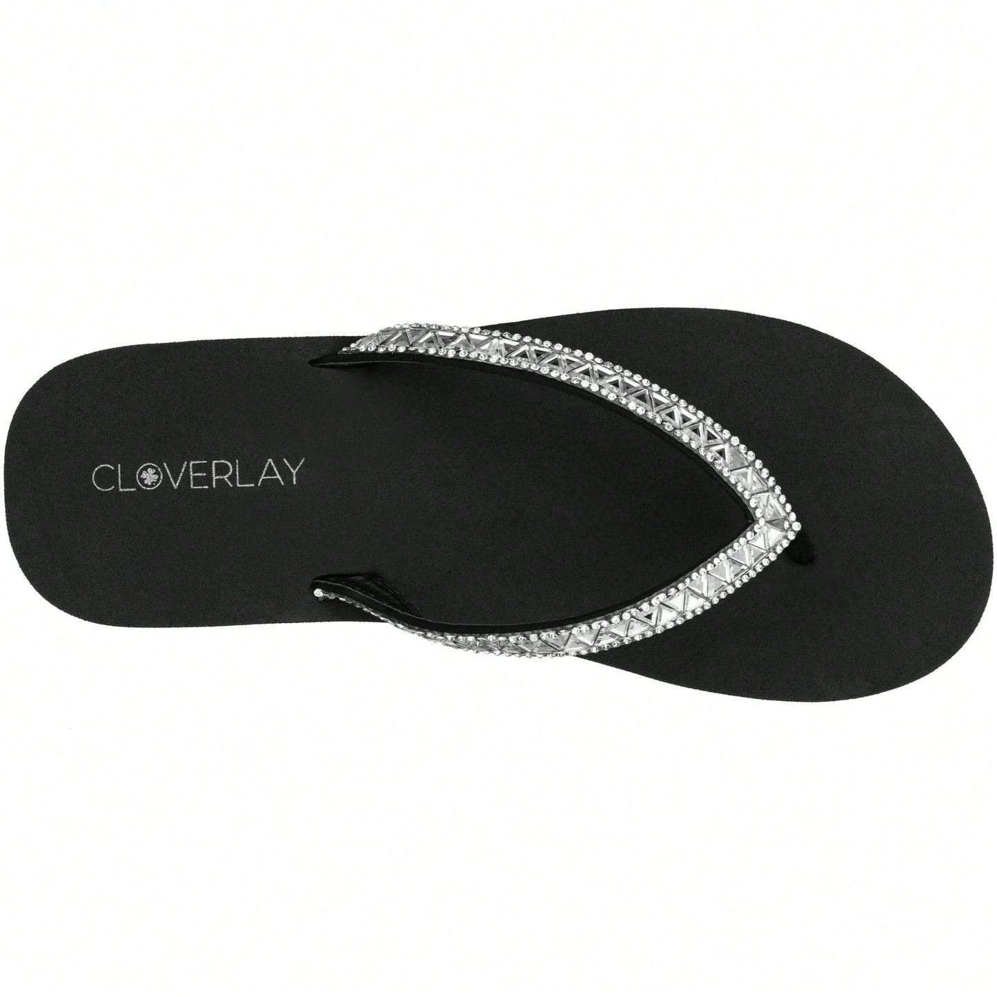 Women Rhinestone Decor Flip Flops Glamorous Summer Flip Flops Toe Post Vacation Fashion Black Flip Flops Summer Fashion Sandals