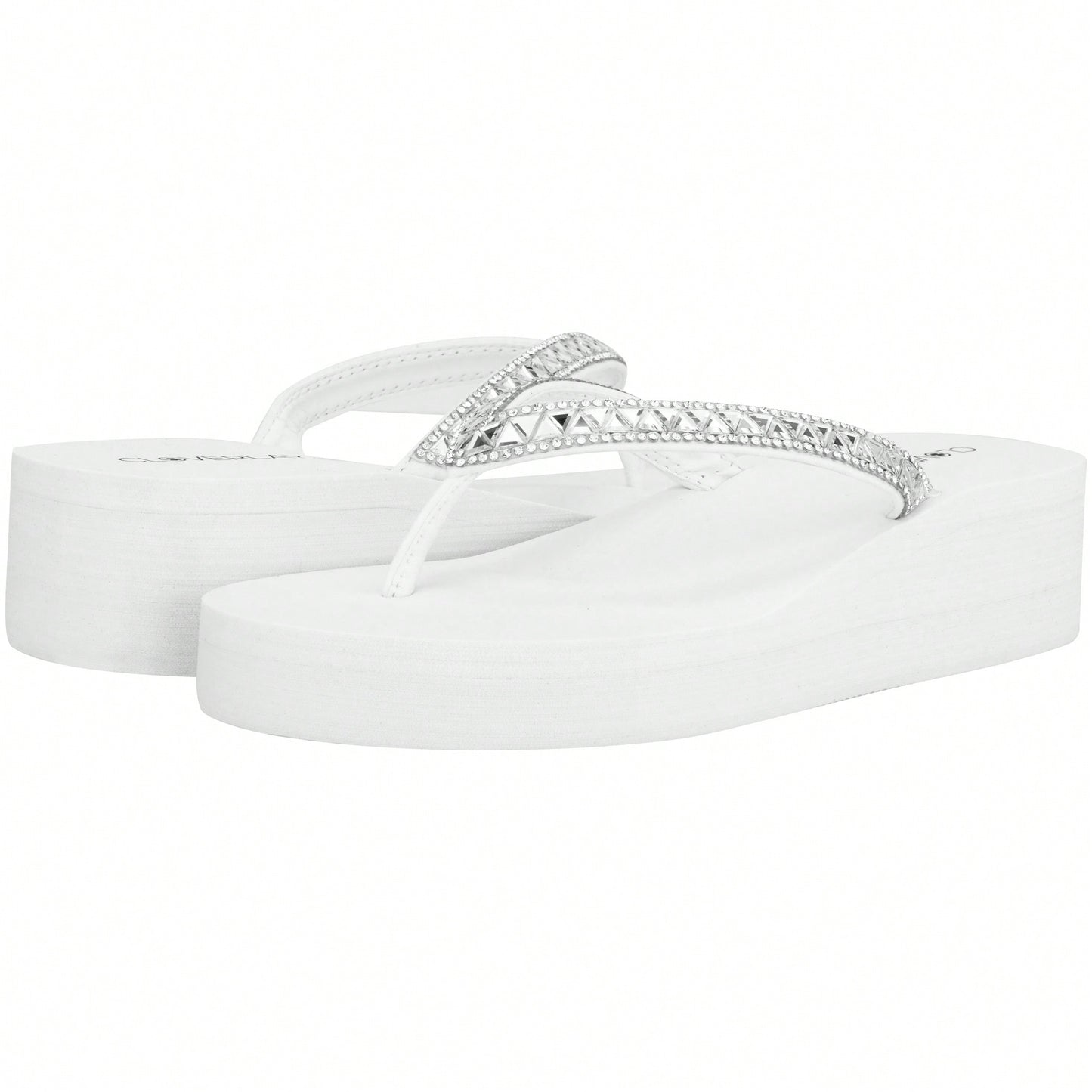Women Rhinestone Decor Flip Flops Glamorous Summer Flip Flops Toe Post Vacation Fashion Black Flip Flops Summer Fashion Sandals