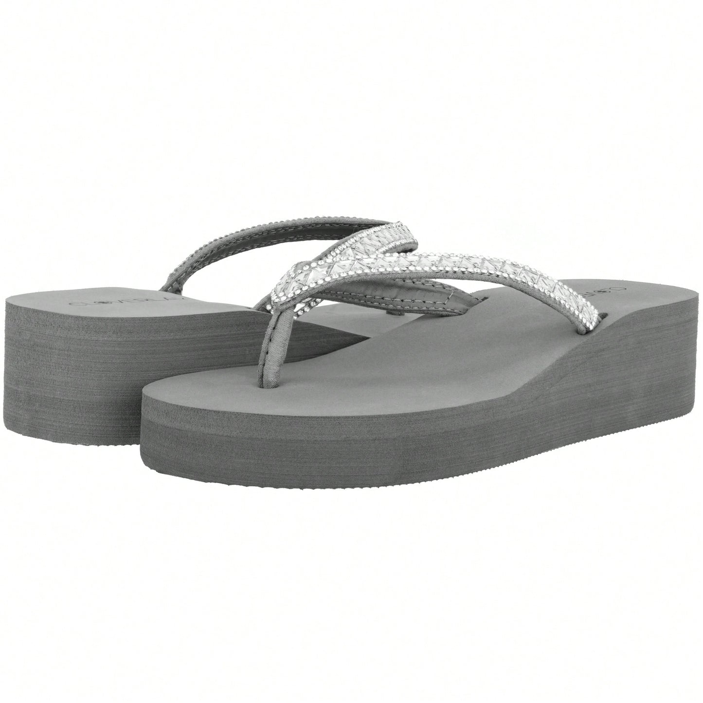 Women Rhinestone Decor Flip Flops Glamorous Summer Flip Flops Toe Post Vacation Fashion Black Flip Flops Summer Fashion Sandals