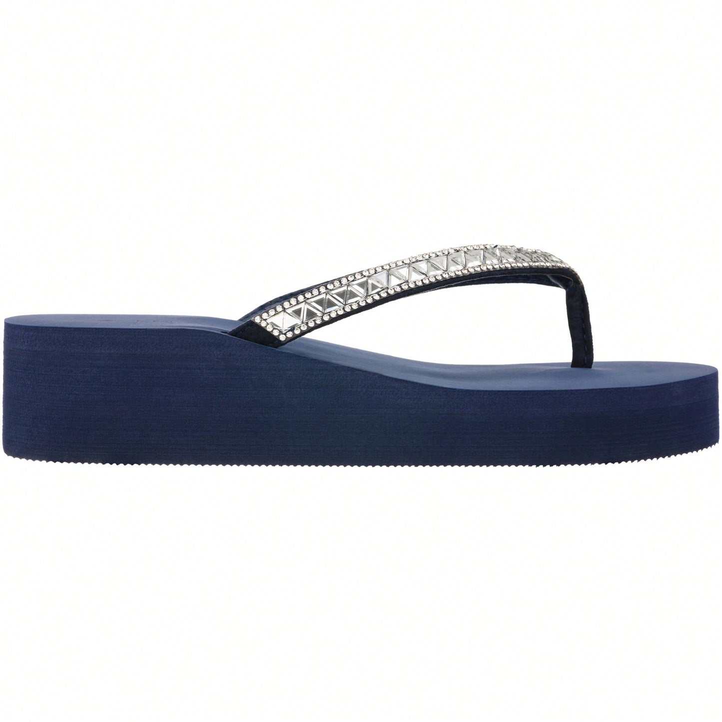 Women Rhinestone Decor Flip Flops Glamorous Summer Flip Flops Toe Post Vacation Fashion Black Flip Flops Summer Fashion Sandals