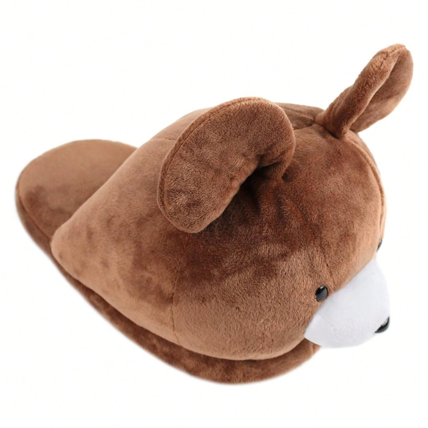 Women's Home Slippers Warm Plush Soft Cute Cartoon Animal Brown Bear Indoor Slippers