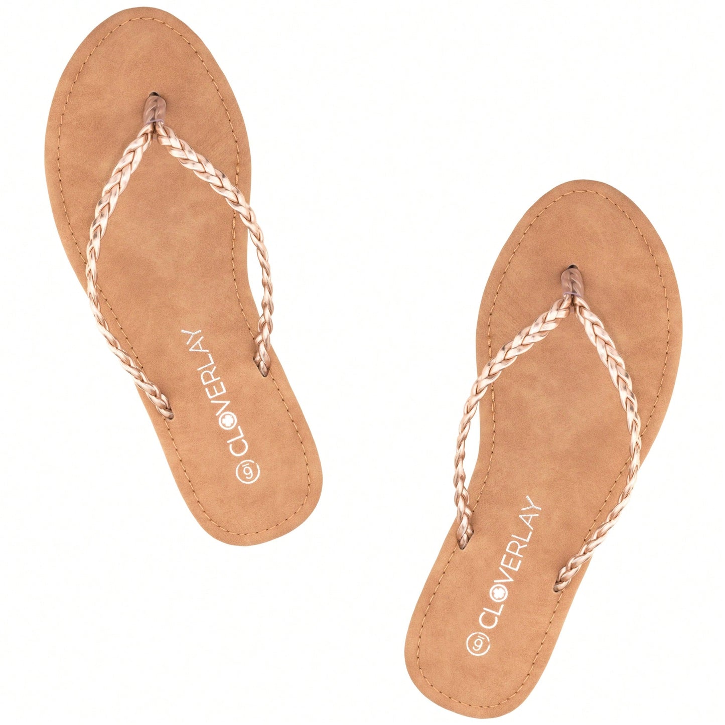 Women Braided Detail Flat Sandals Woven Pattern Sandals Open Toe Slip-On Summer Flip Flops