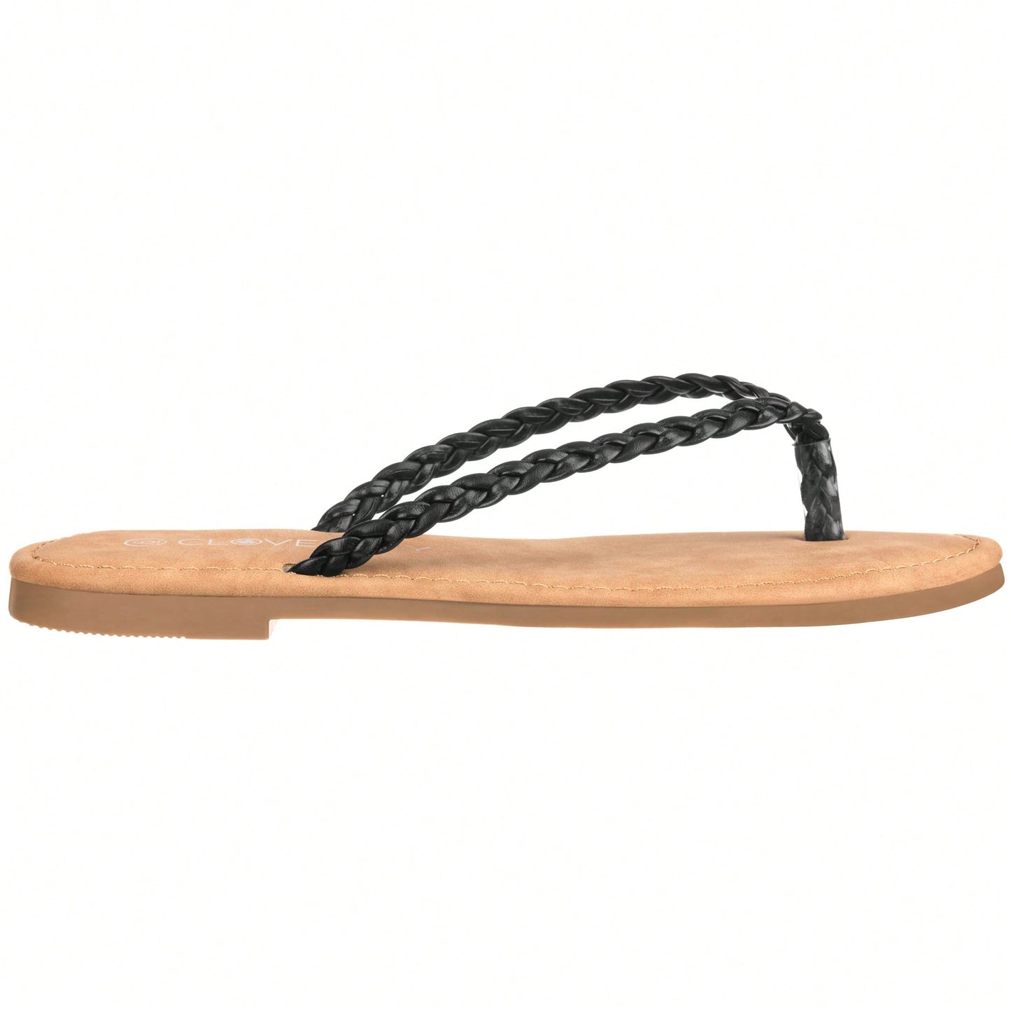Women Braided Detail Flat Sandals Woven Pattern Sandals Open Toe Slip-On Summer Flip Flops
