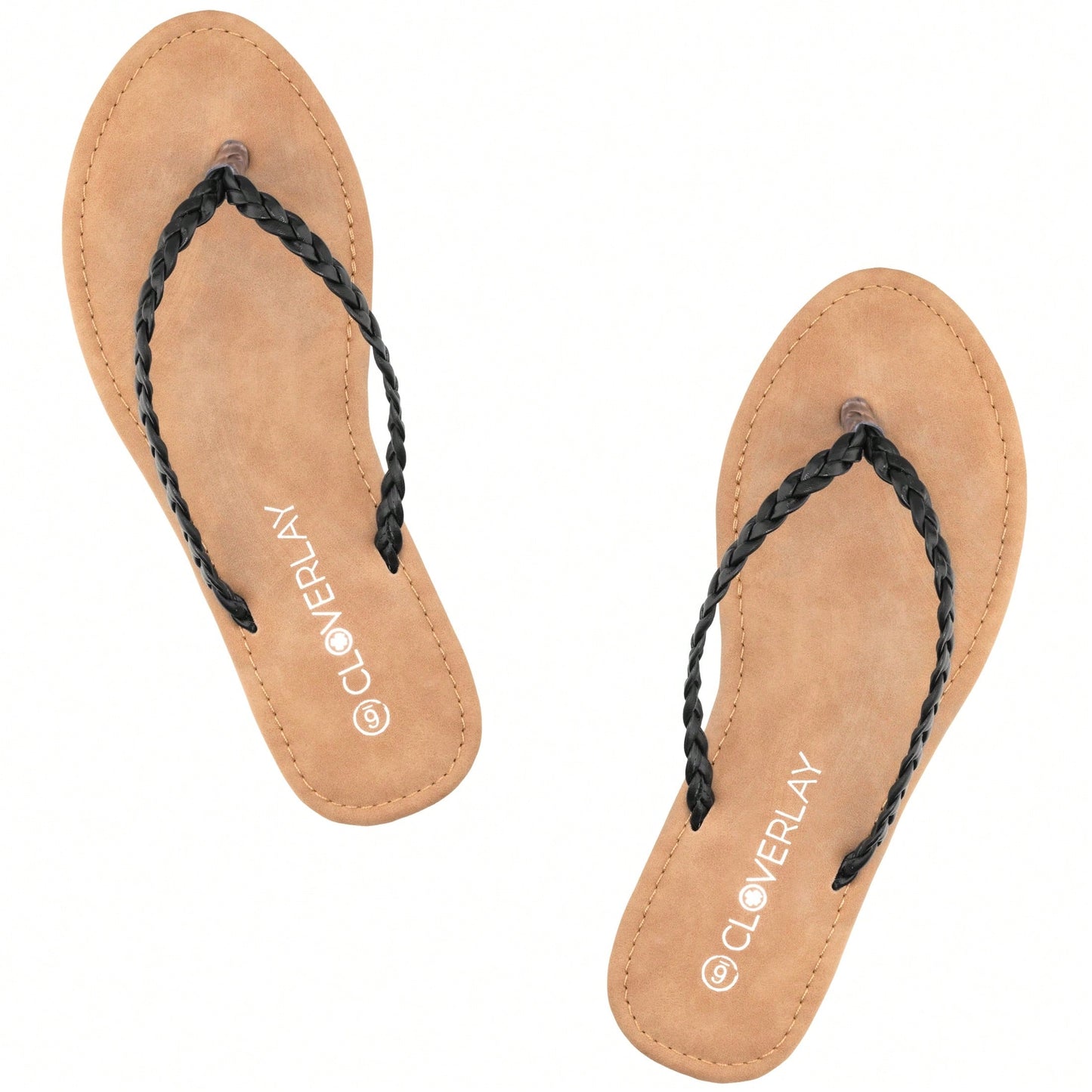 Women Braided Detail Flat Sandals Woven Pattern Sandals Open Toe Slip-On Summer Flip Flops