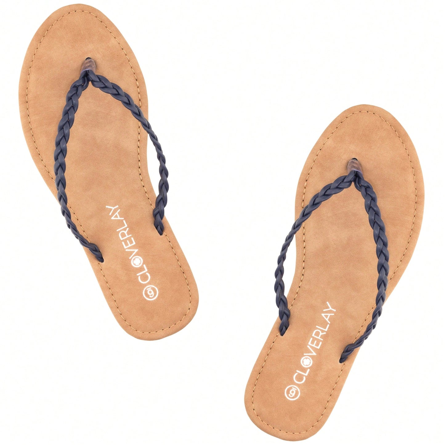 Women Braided Detail Flat Sandals Woven Pattern Sandals Open Toe Slip-On Summer Flip Flops