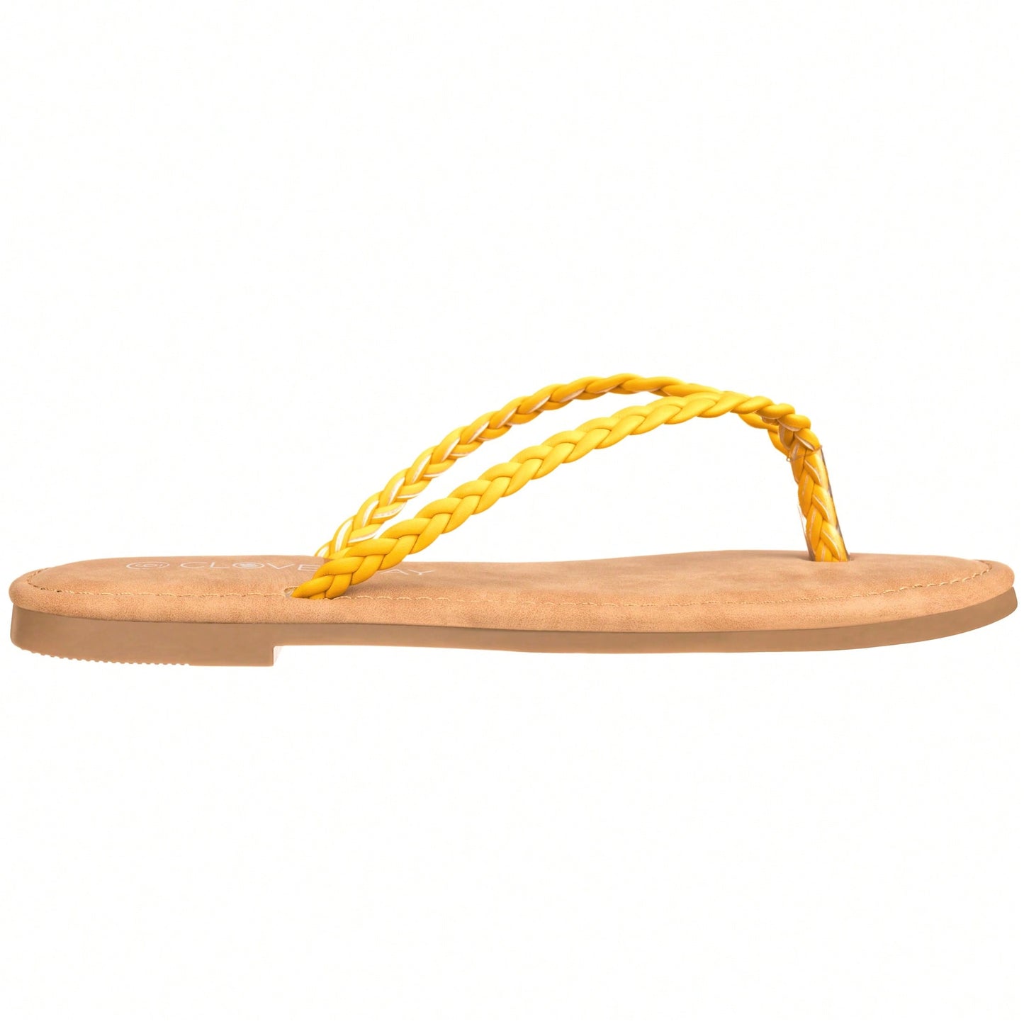 Women Braided Detail Flat Sandals Woven Pattern Sandals Open Toe Slip-On Summer Flip Flops