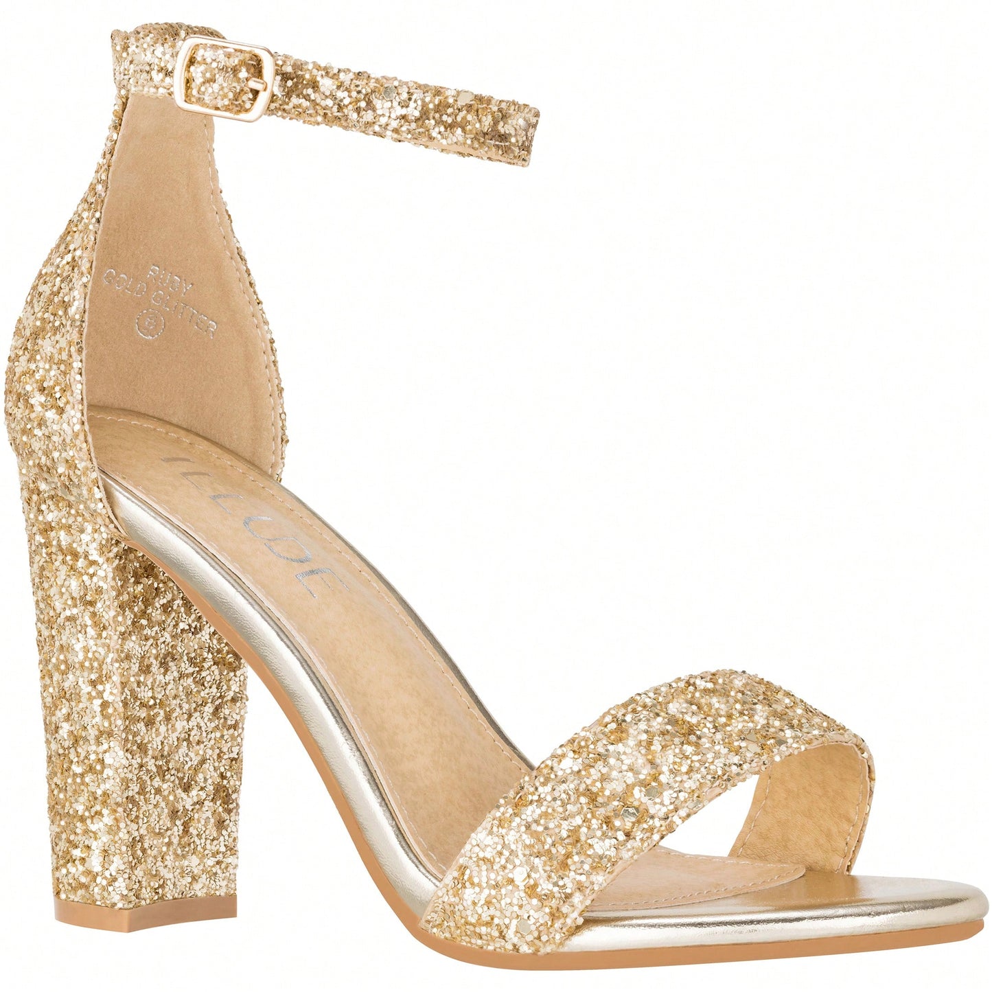 Women Chunky Heeled Ankle Strap Sandals Elegant Single Band Buckle Decor Sandals High Heel Sandals Open Toe Ankle Strap Sandals Heels Patent