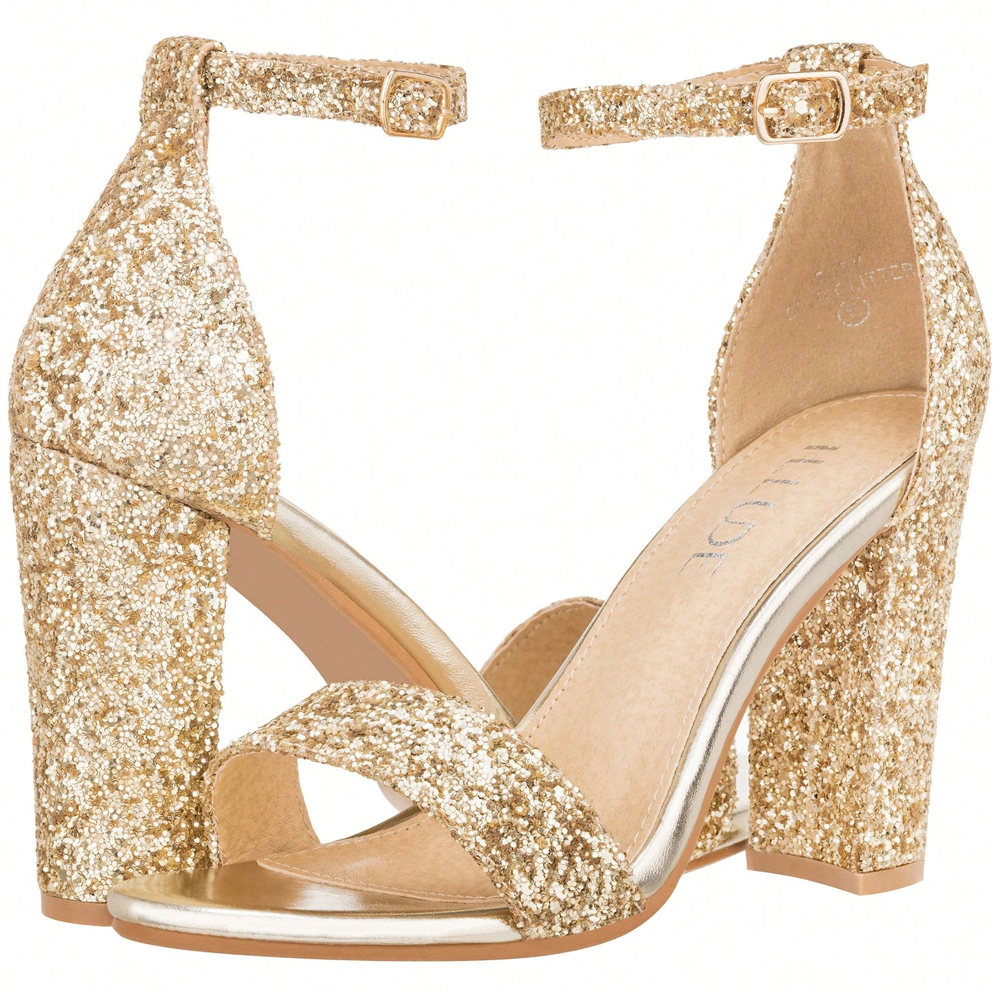 Women Chunky Heeled Ankle Strap Sandals Elegant Single Band Buckle Decor Sandals High Heel Sandals Open Toe Ankle Strap Sandals Heels Suede