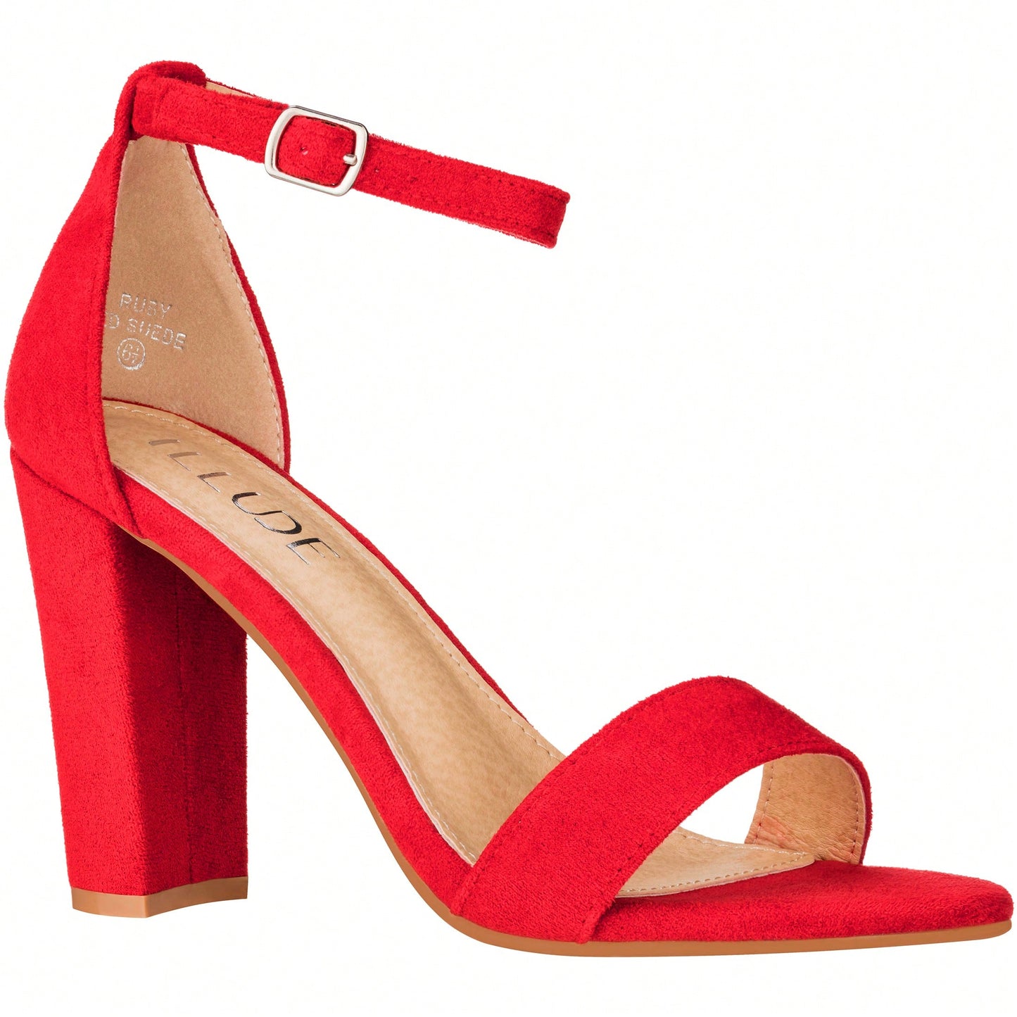 Women Chunky Heeled Ankle Strap Sandals Elegant Single Band Buckle Decor Sandals High Heel Sandals Open Toe Ankle Strap Sandals Heels Patent